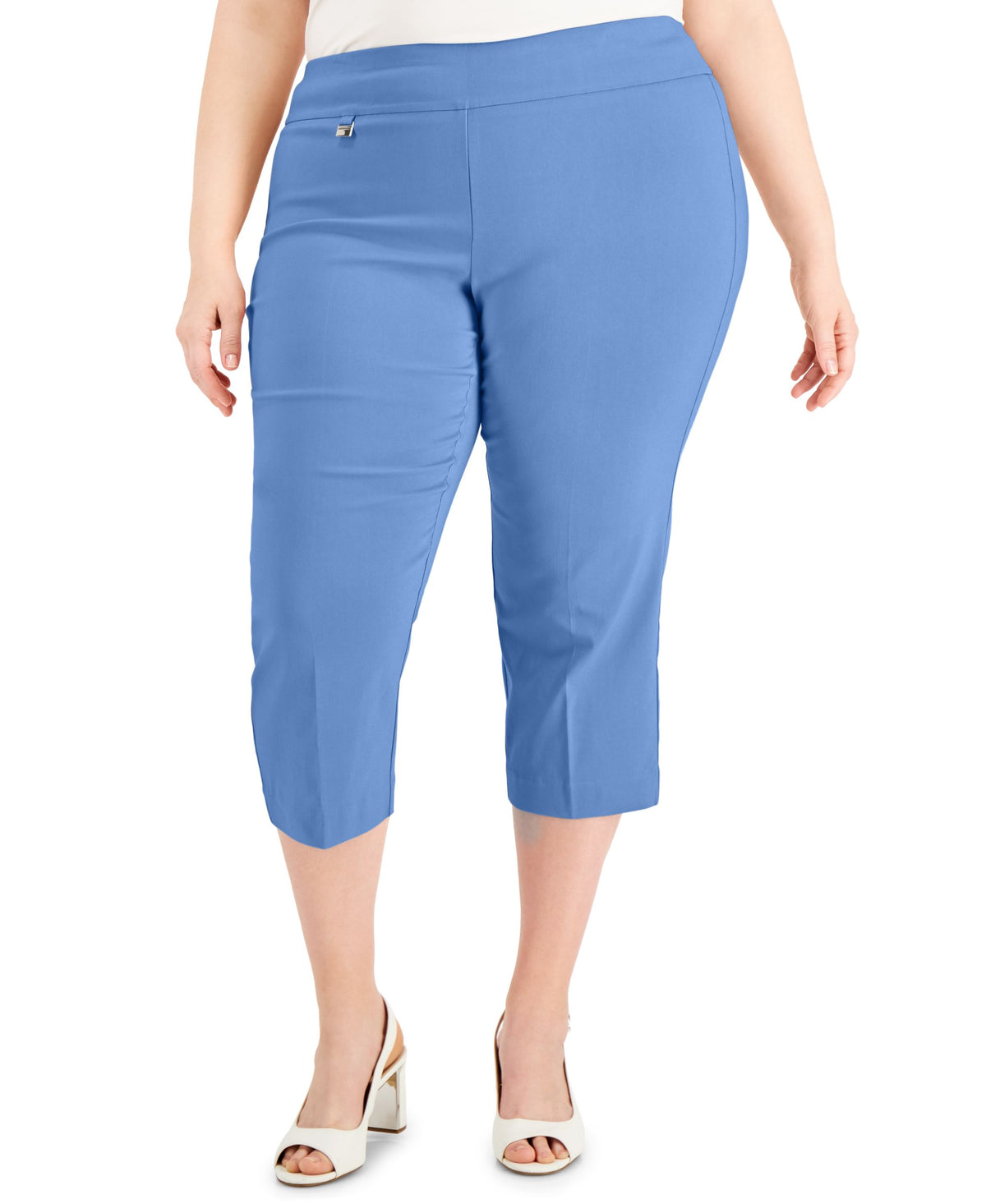 Plus Size Tummy-Control Capri Pants