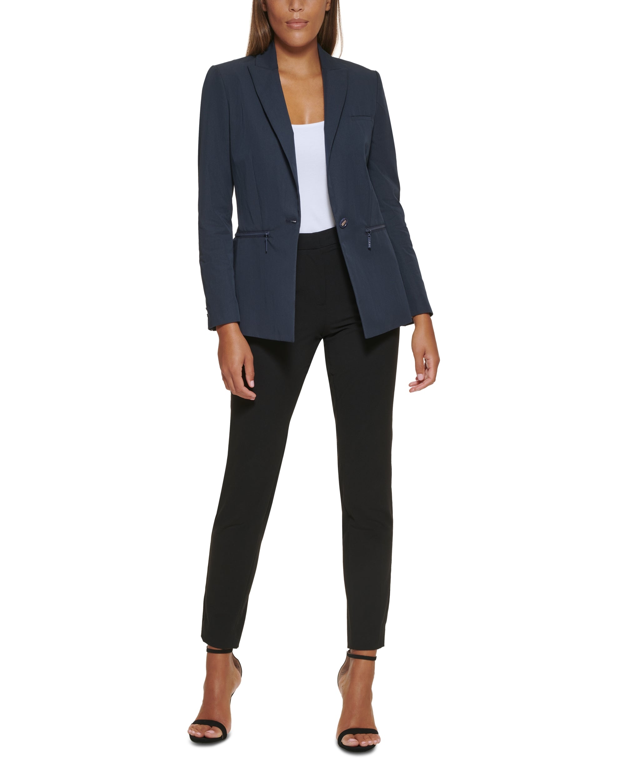 Petite One-Button Blazer