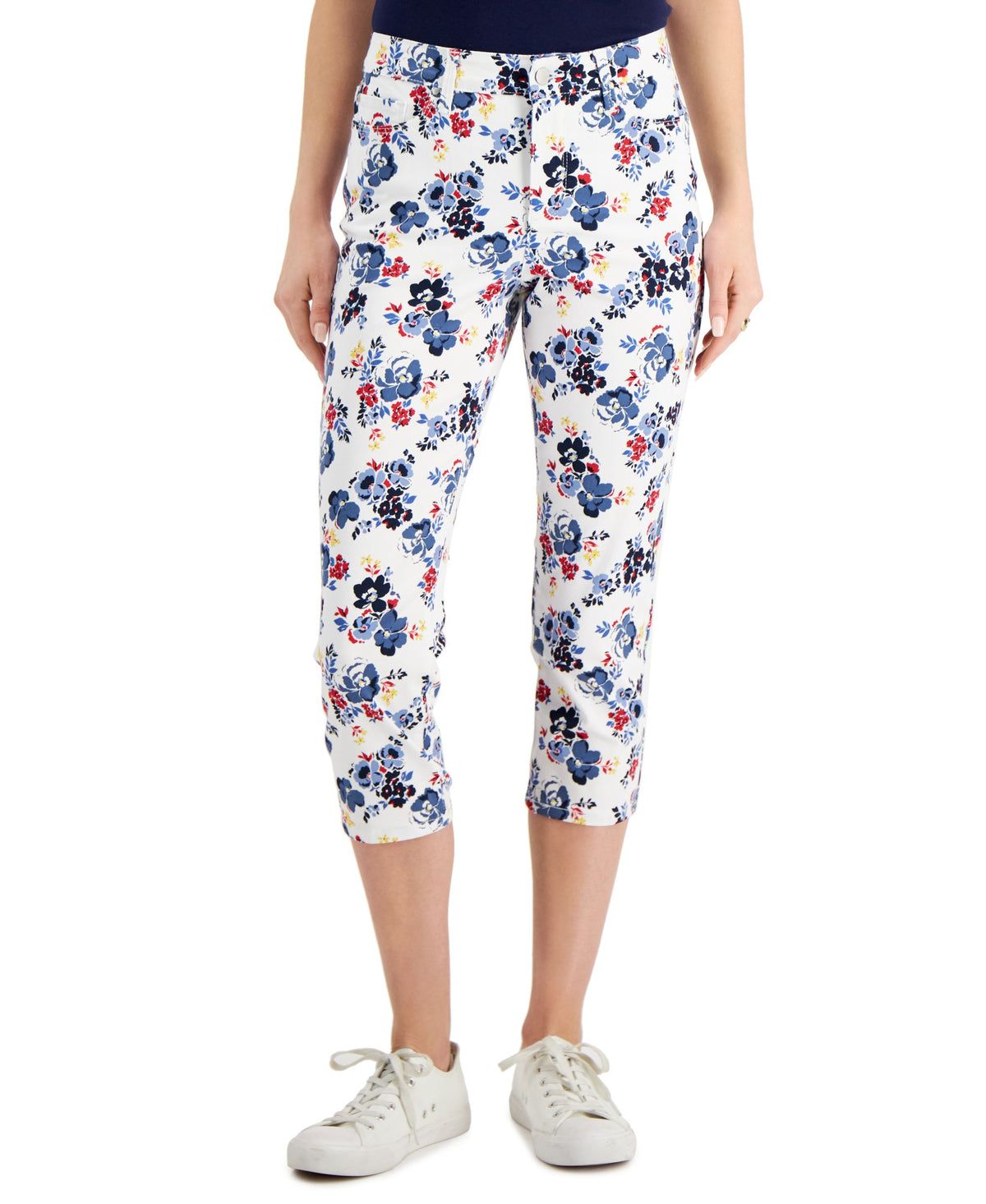 Charter Club Womens Bristol Tummy Control Capri Jeans
