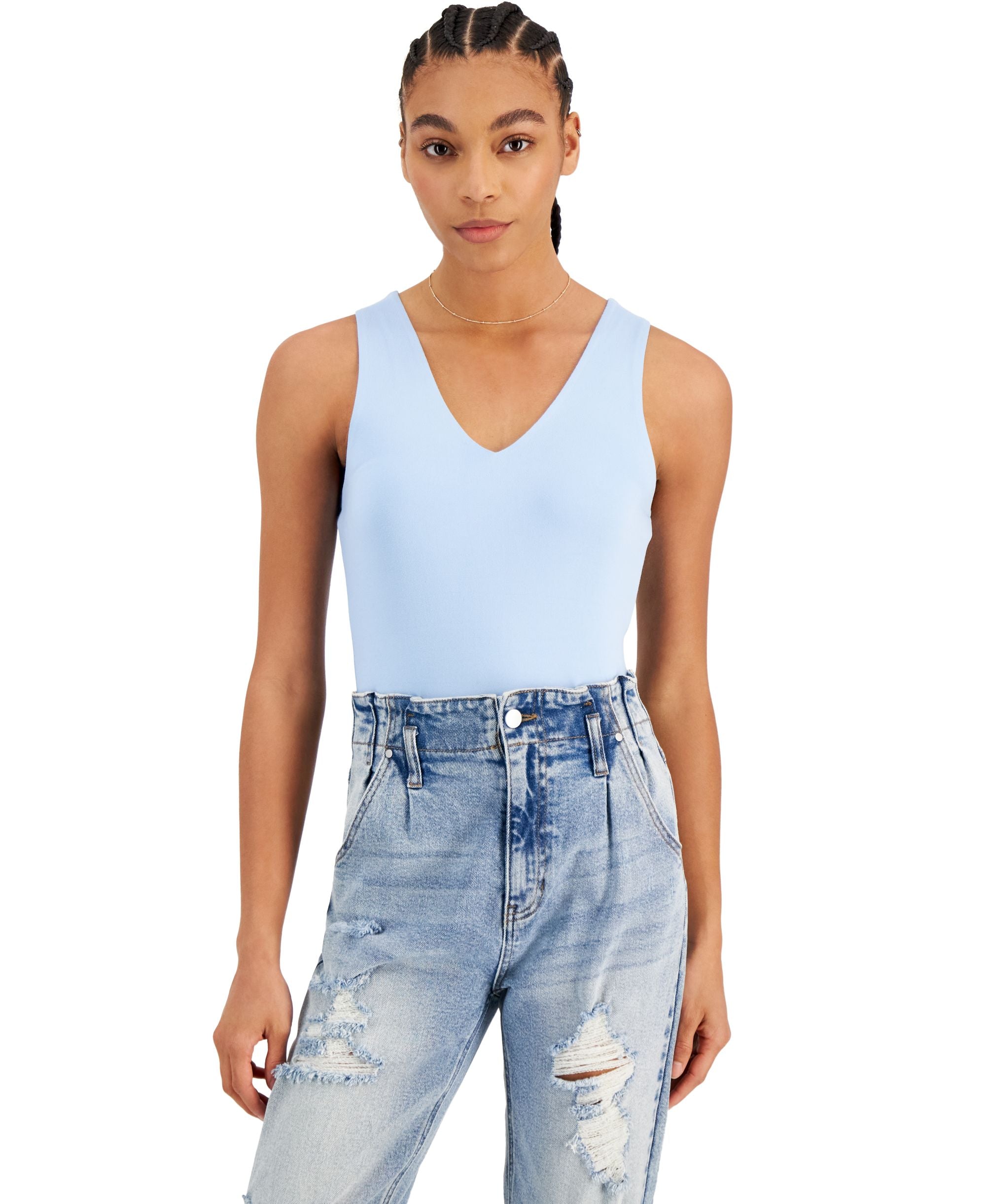 Just Polly Juniors' V-Neck Bodysuit