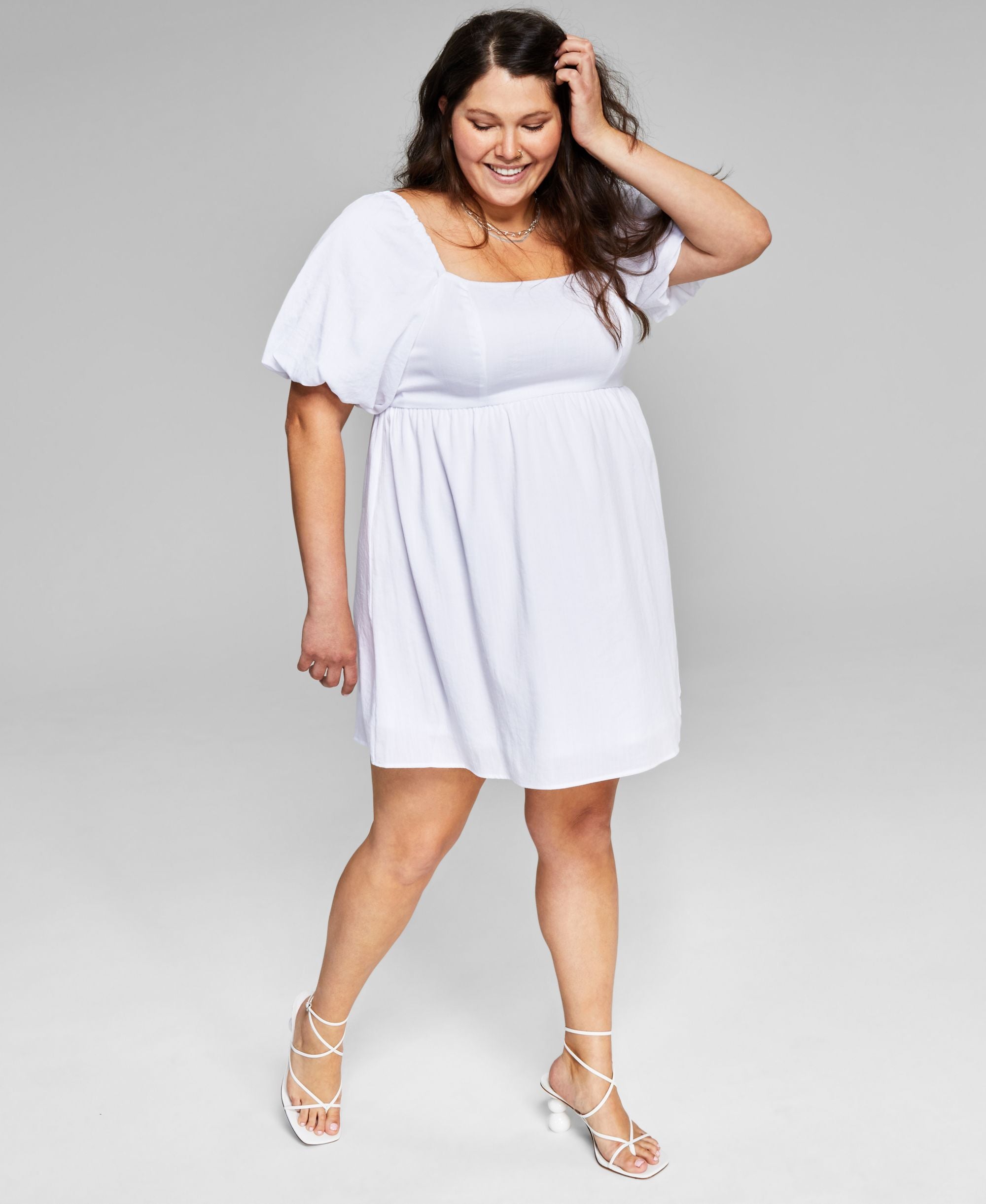 Now This Trendy Plus Size Babydoll Dress