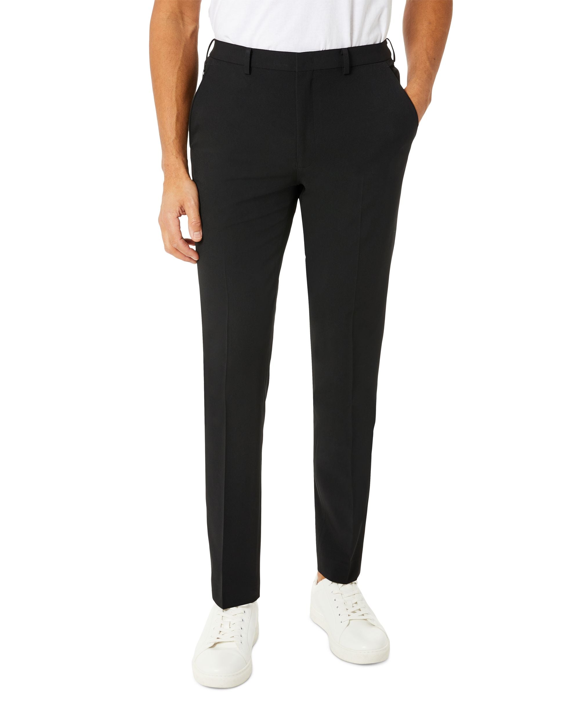 Men's Modern-Fit Stretch Solid Suit Pants
