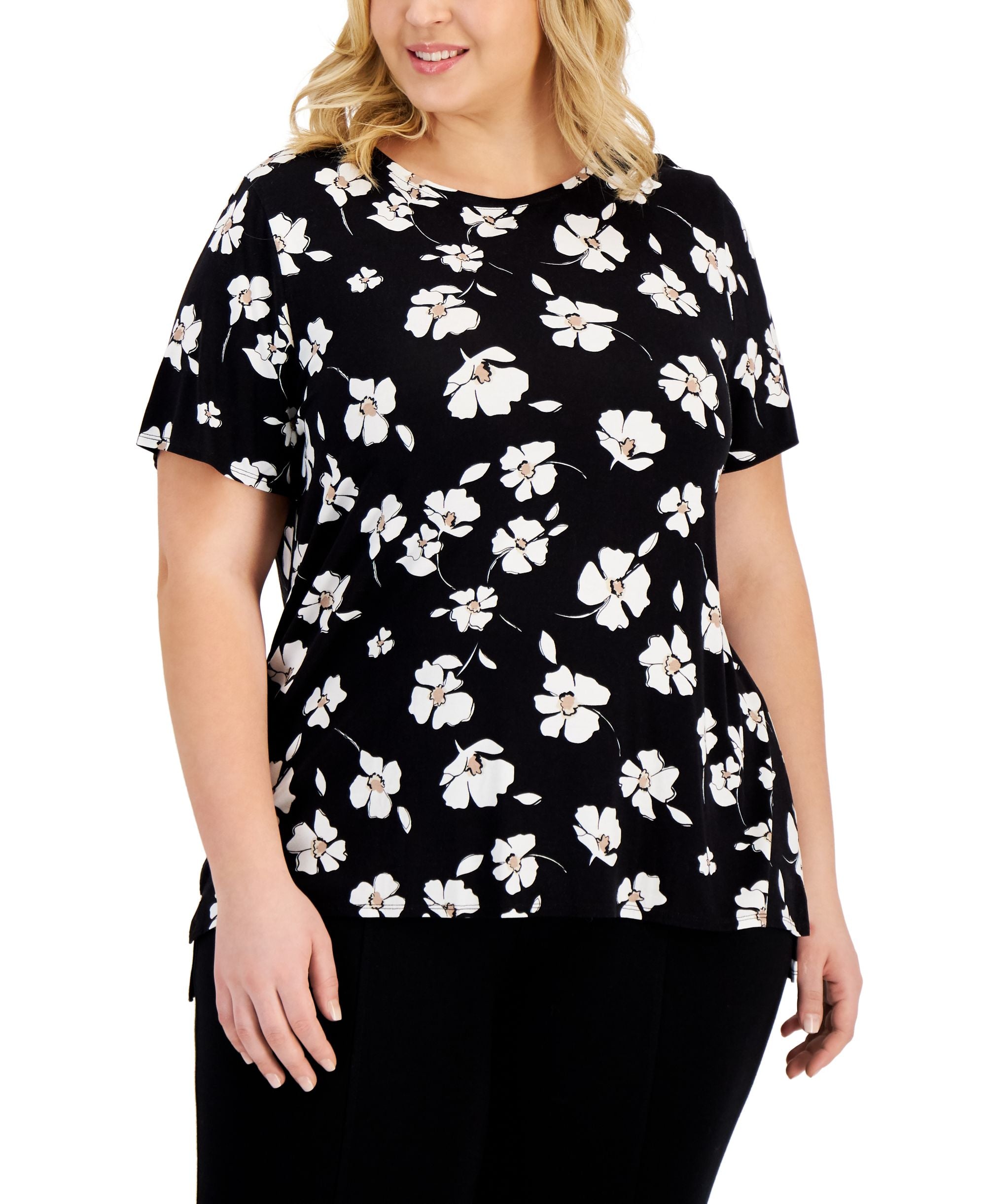Alfani Printed Crewneck T-Shirt
