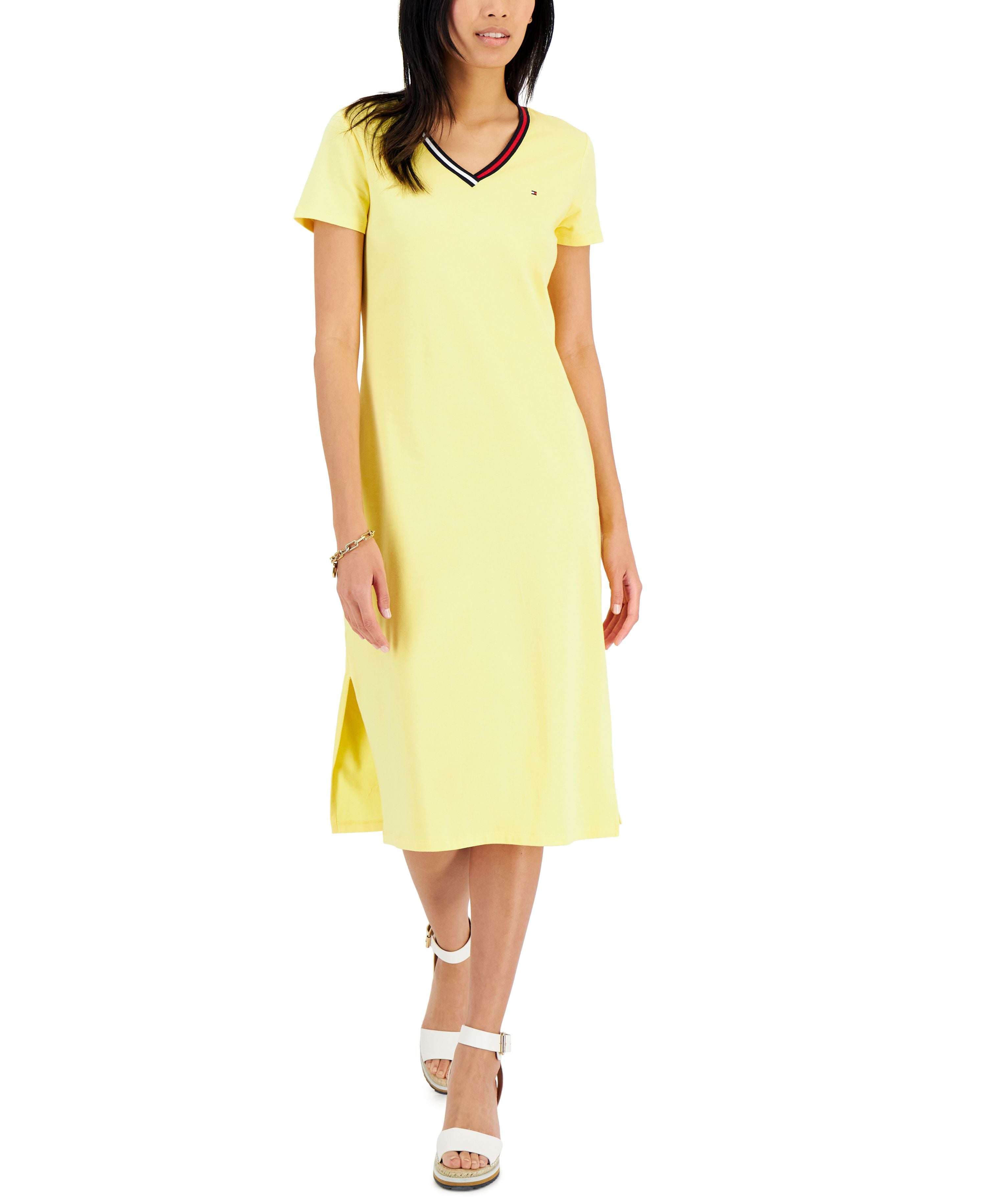 Women's V-Neck Midi Dress