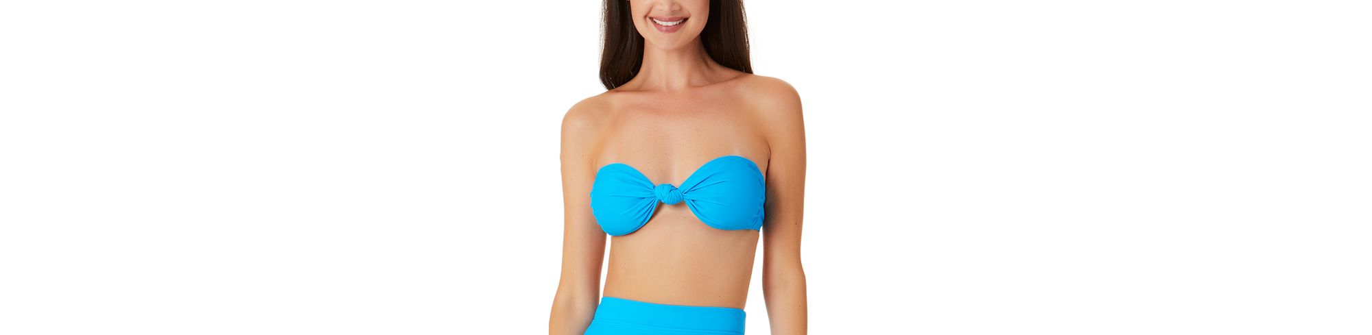 Juniors' Knotted Bandeau Bikini Top