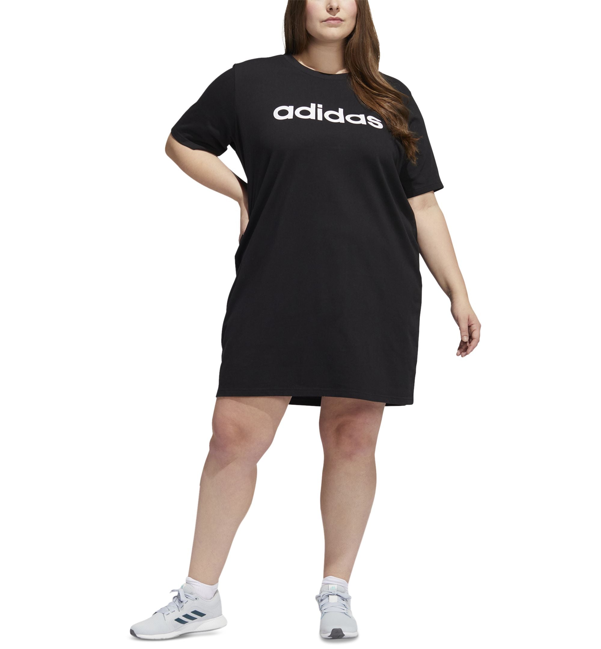 Adidas Plus Size Logo Graphic T-Shirt Dress