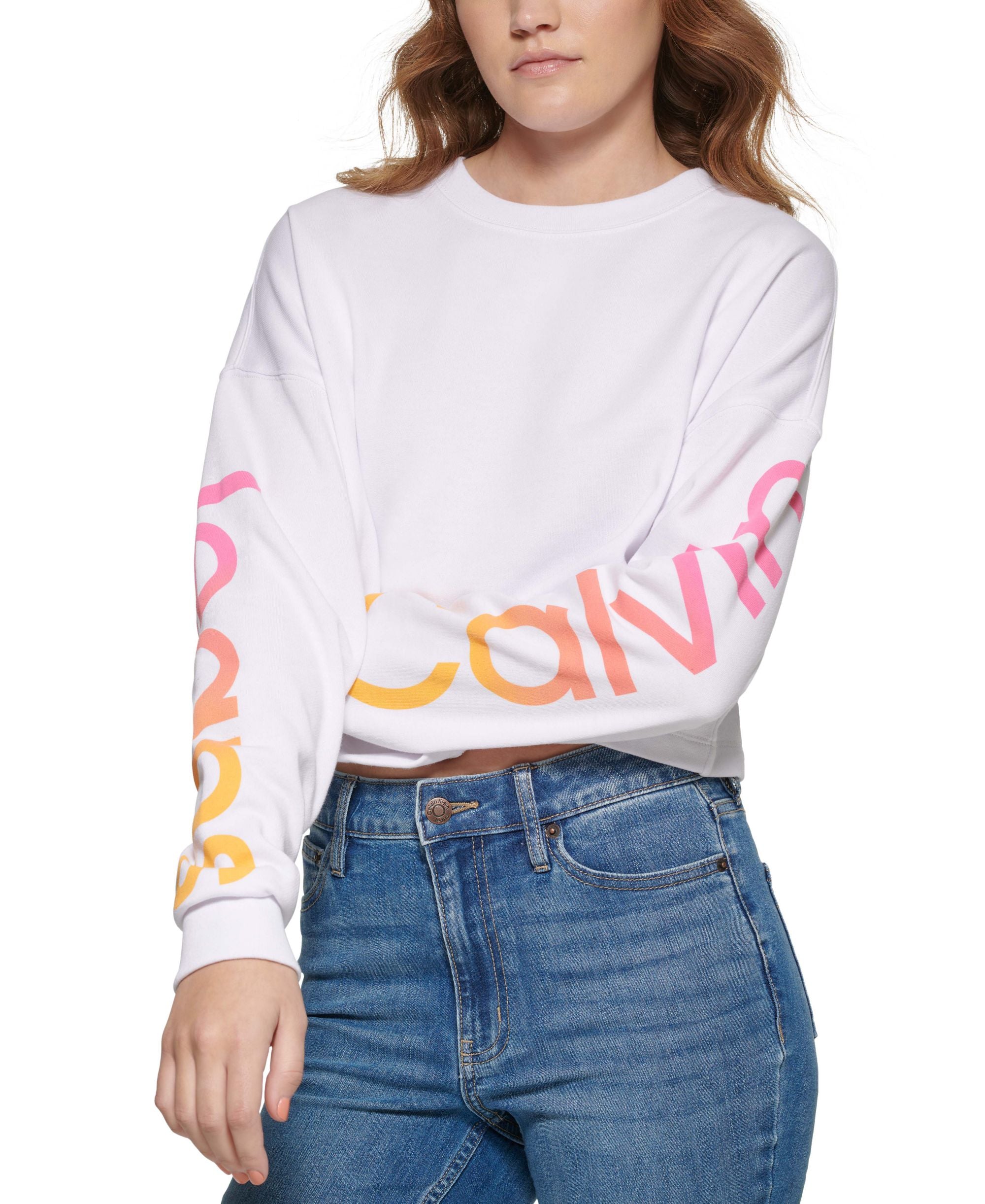 Calvin Klein Jeans Petite Crewneck Long Sleeve T-Shirt