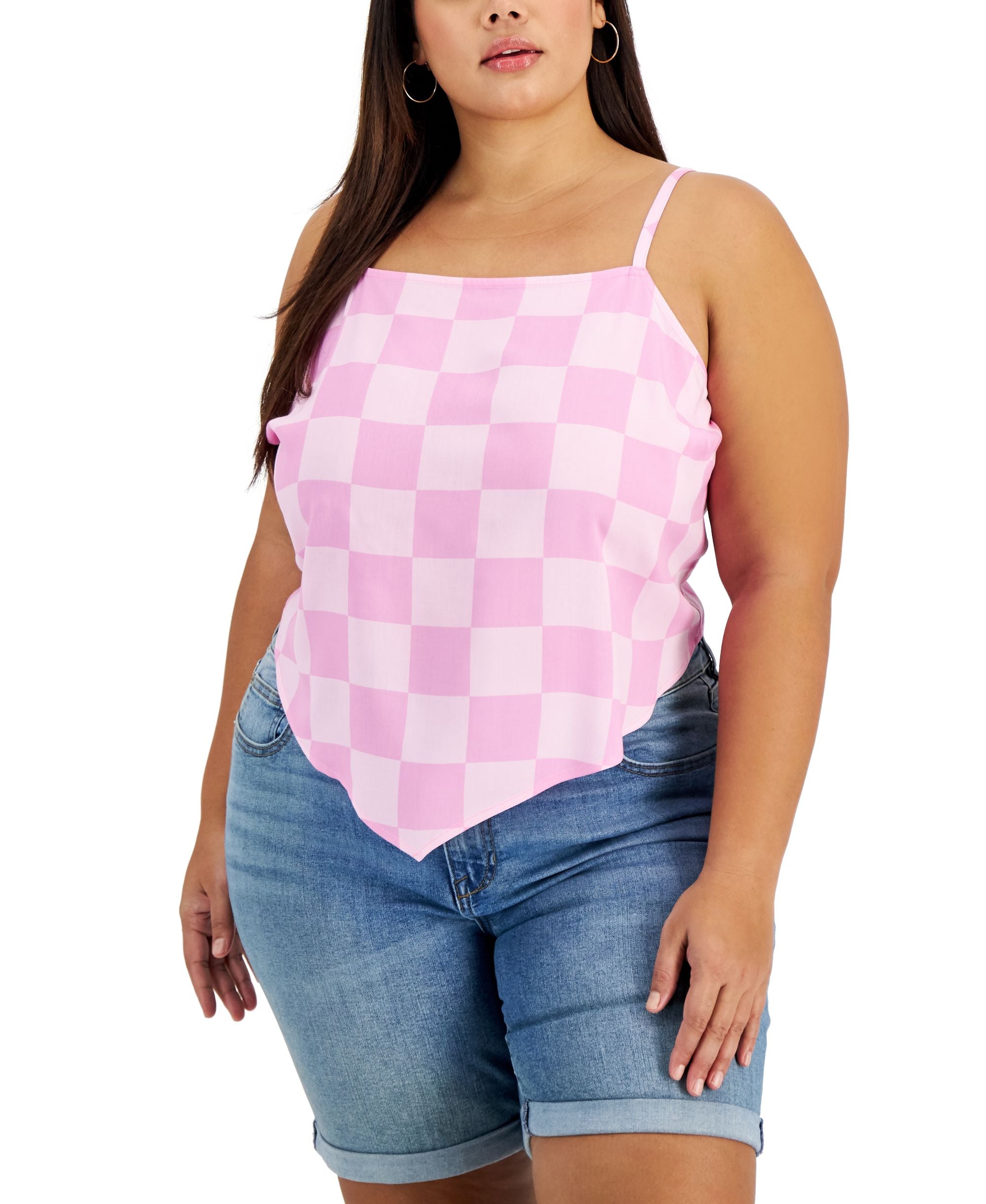 Trendy Plus Size Printed Bandana Top