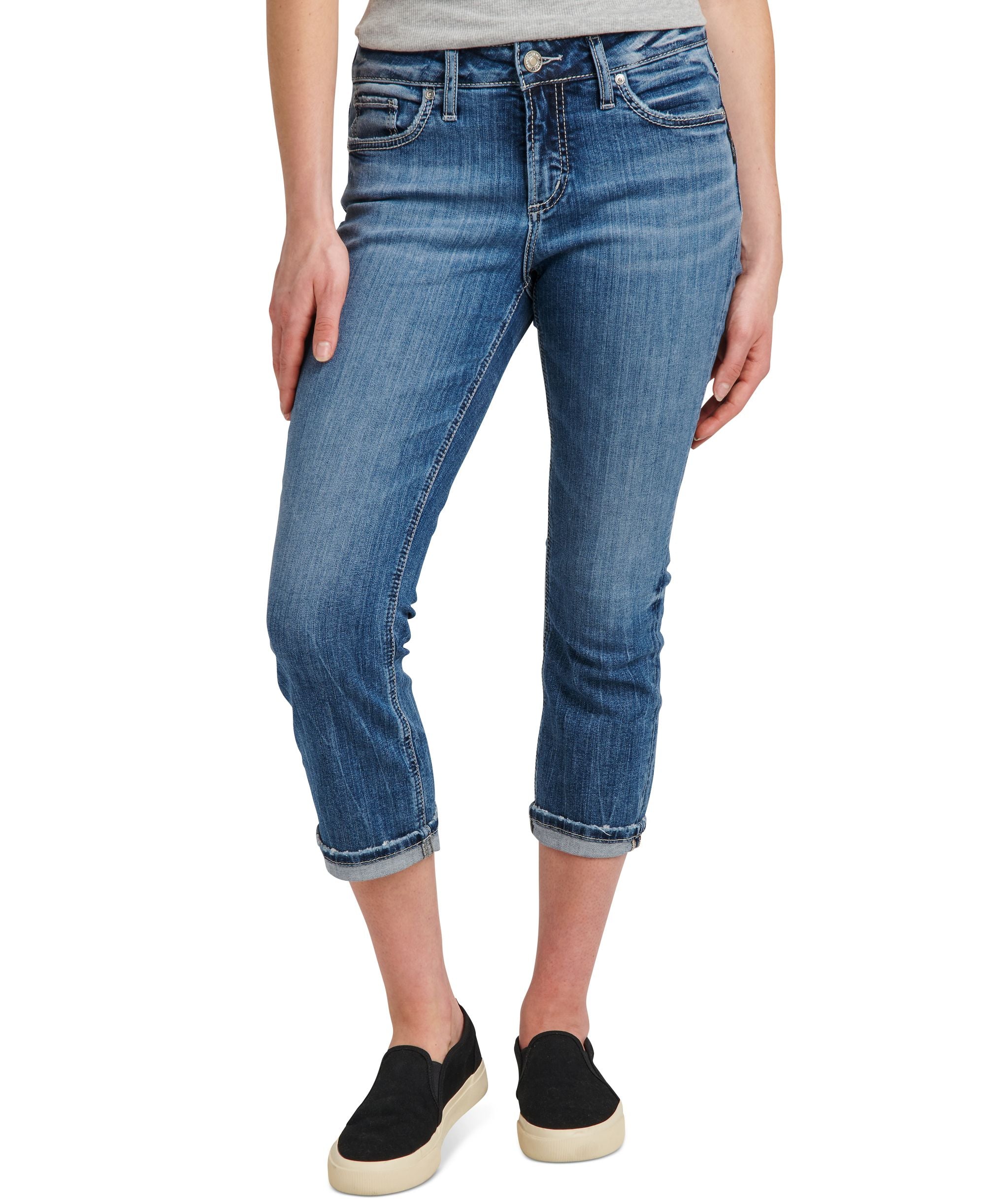 Silver Jeans Co. Womens Elyse Capri Jeans