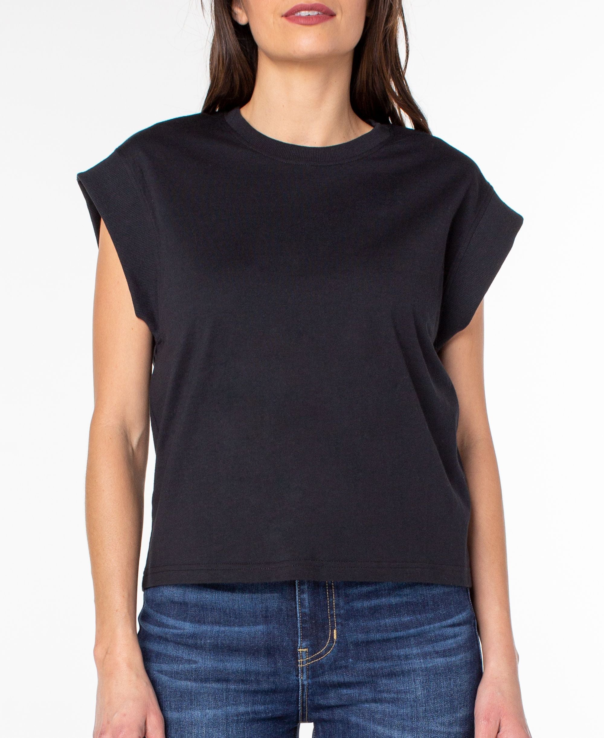 Earnest Sewn Cap Sleeve Cotton Jersey Shirt