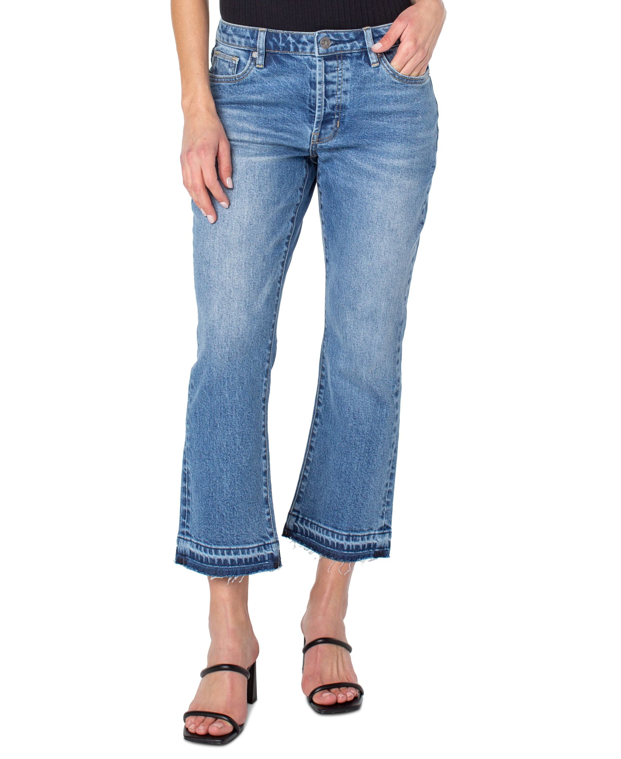 Earnest Sewn Bootcut Cropped Flare Jeans