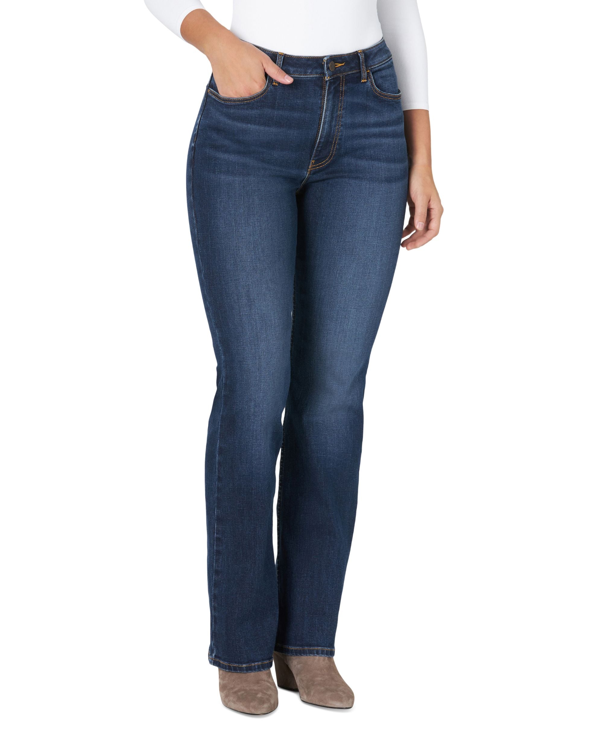 Wrangler High Rise Straight Leg Jeans