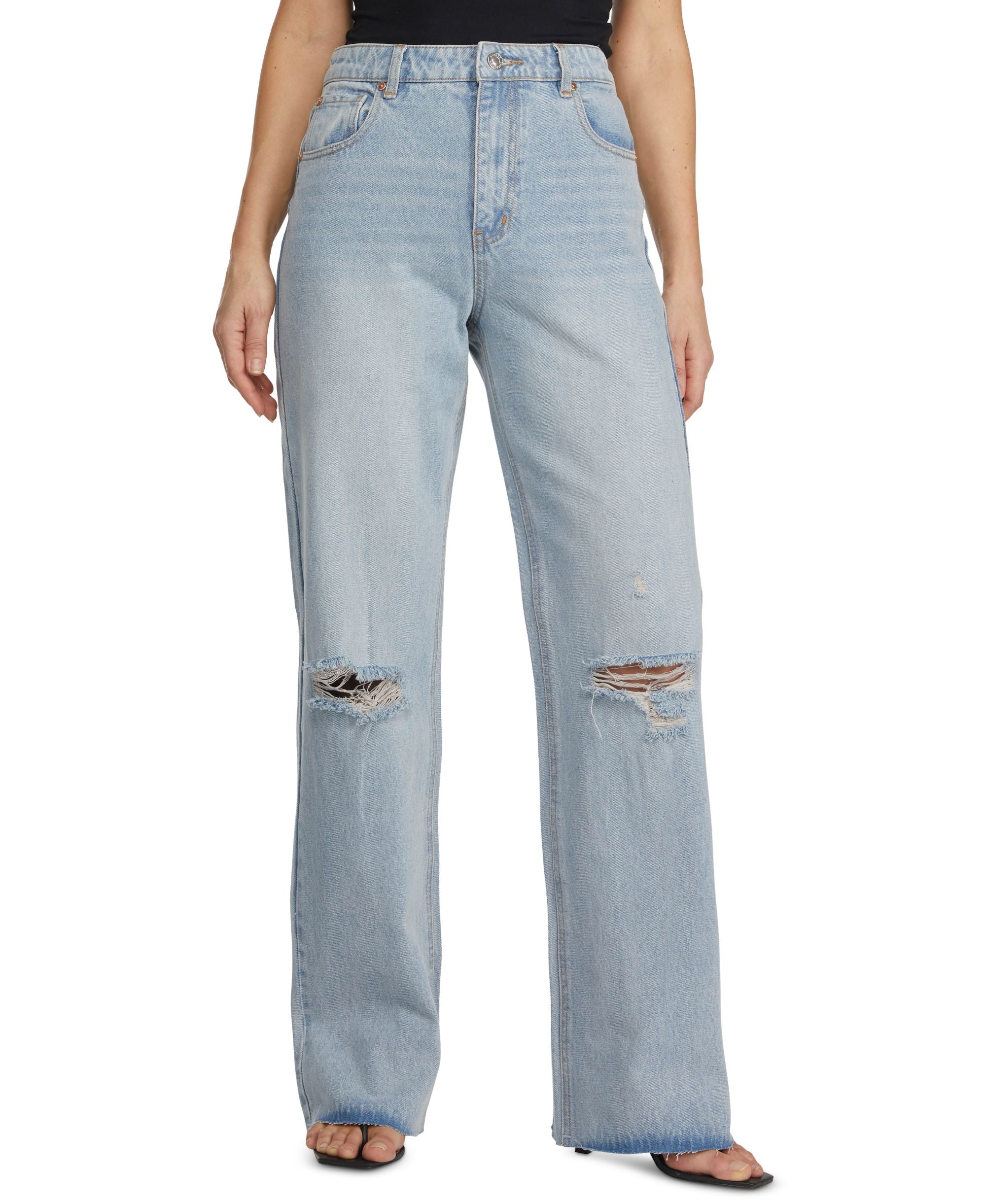 Juniors' Wide Straight-Leg Jeans