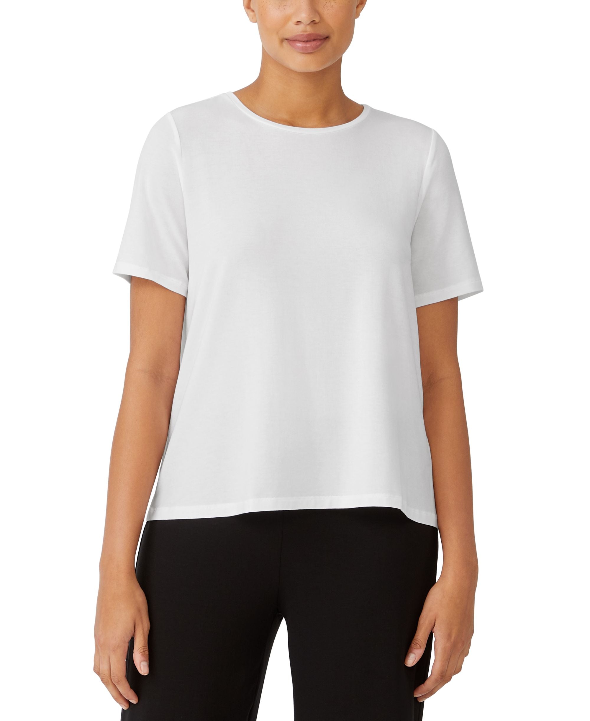 Eileen Fisher Crewneck Short Sleeve Top