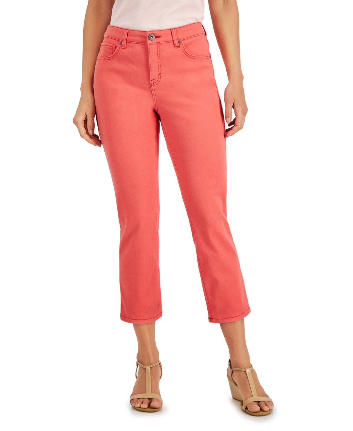 Curvy Cuffed Capri Jeans