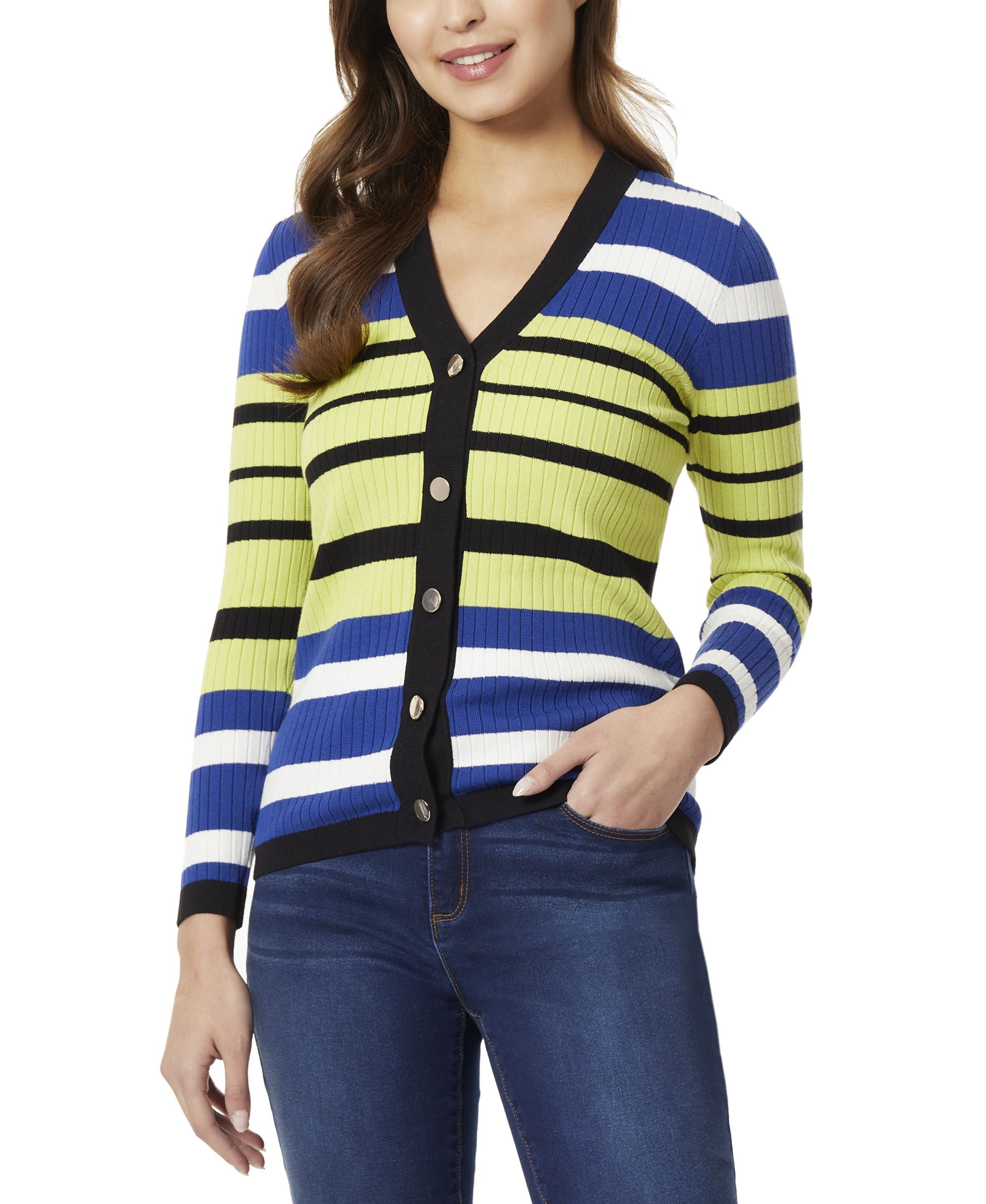 Womens Rib Long Cardigan Sweater