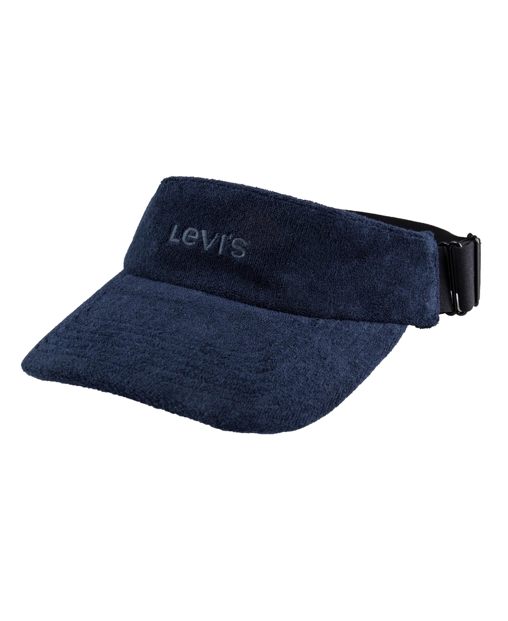 Men's Adjustable Terry Cloth Embroidered Logo Visor