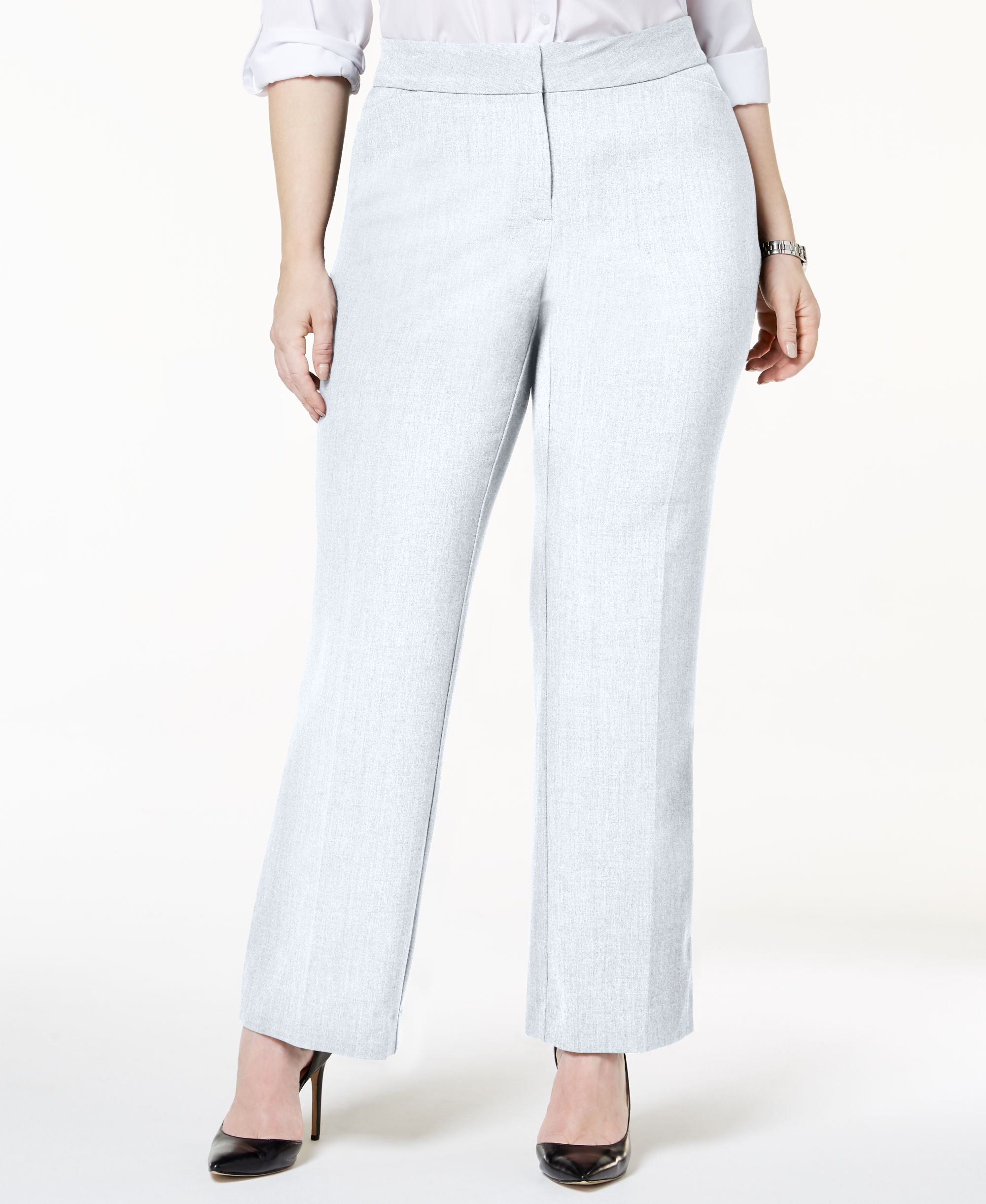 JM Collection Plus Size Curvy-Fit Straight-Leg Pants
