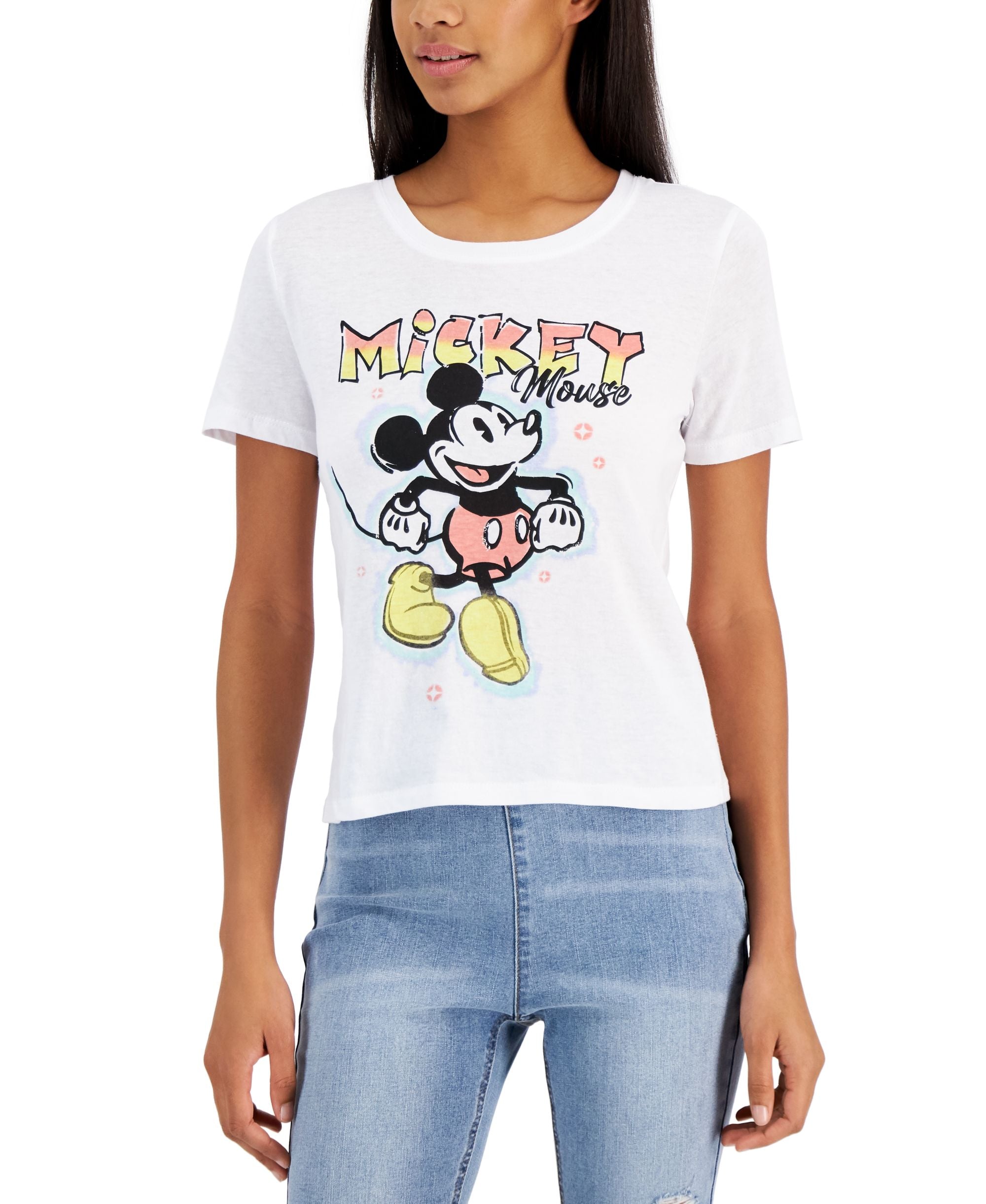 Juniors' Mickey Mouse Graphic T-Shirt