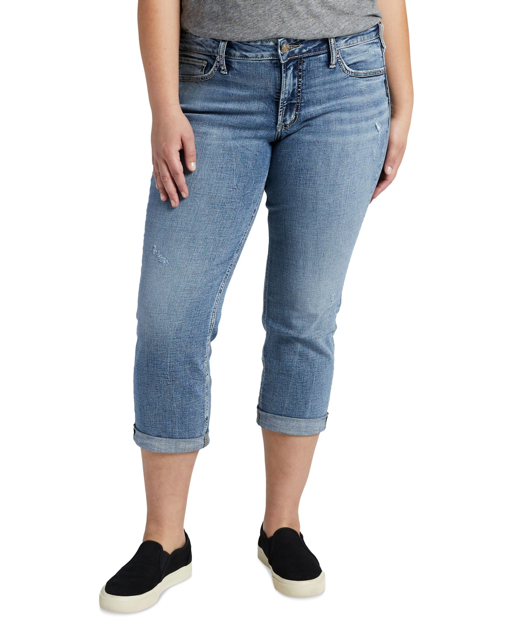 Silver Jeans Co. Plus Size Britt Capri Jeans