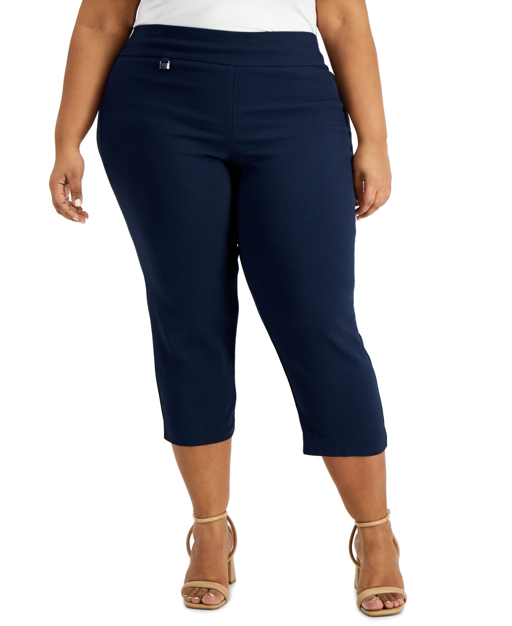 Alfani Plus Size Jacquard Capri