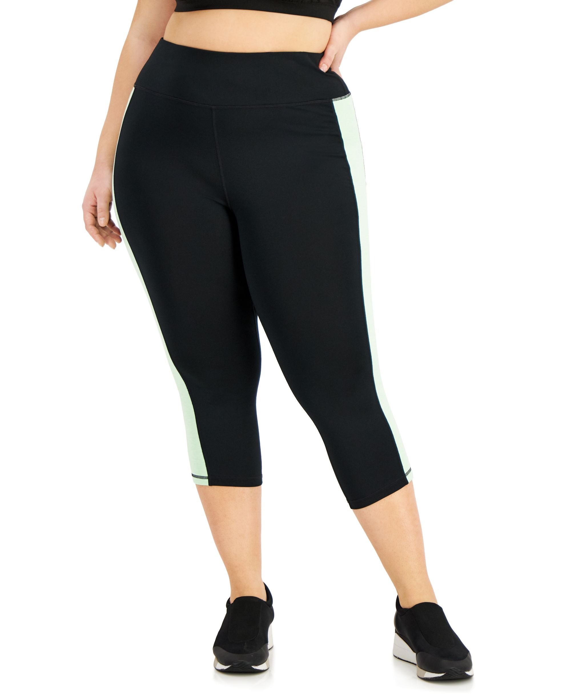 ID Ideology Plus Size Colorblocked Capri Leggings
