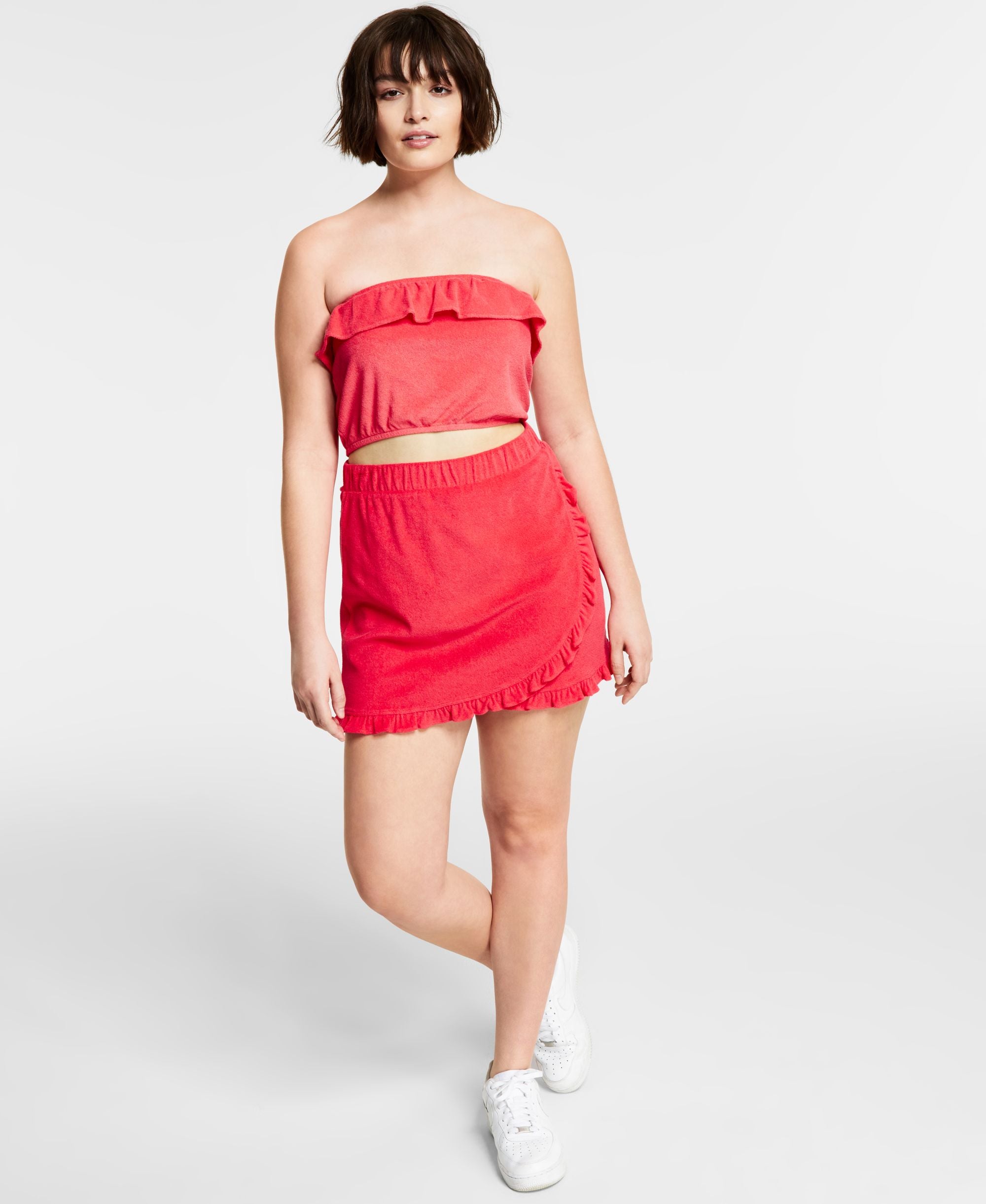 Bar III Womens Terry Cloth Skirt