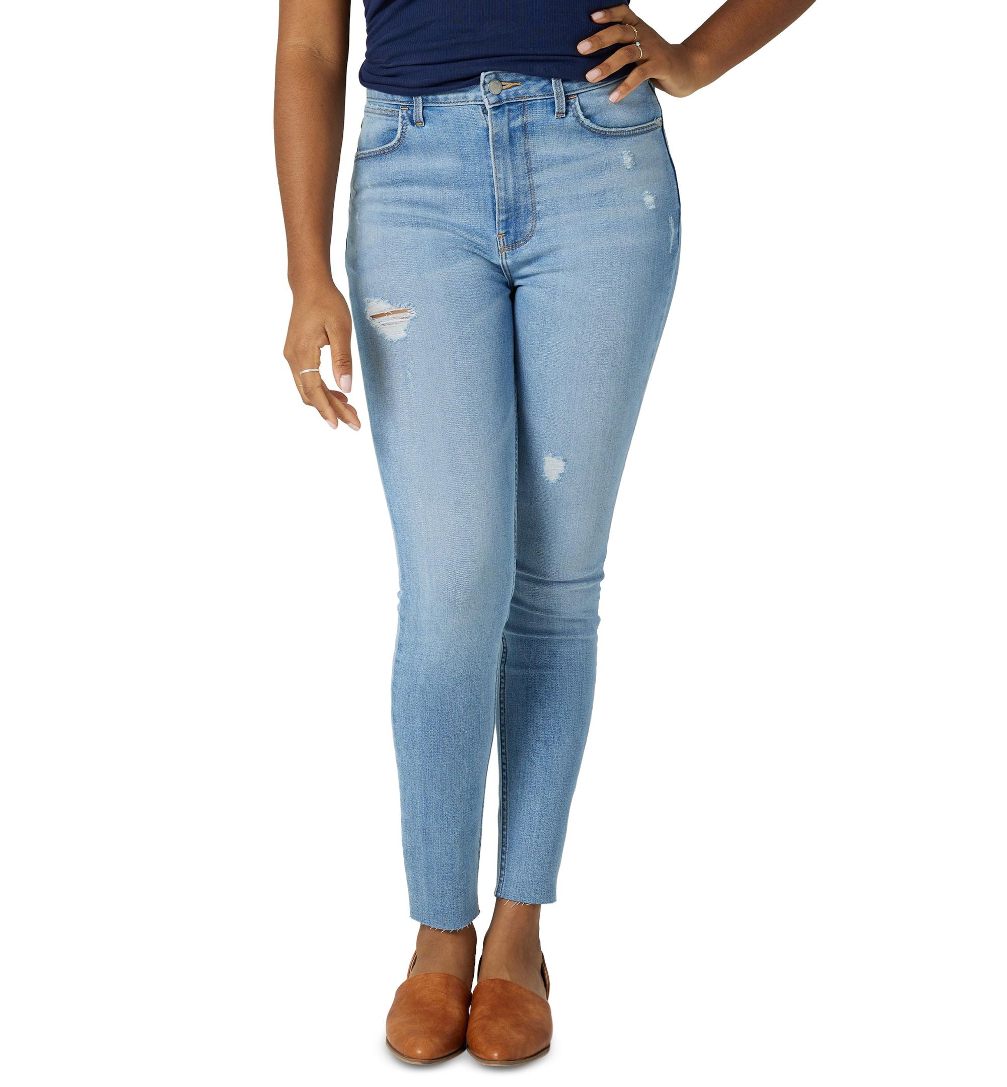 Wrangler Womens Ripped Skinny Jeans
