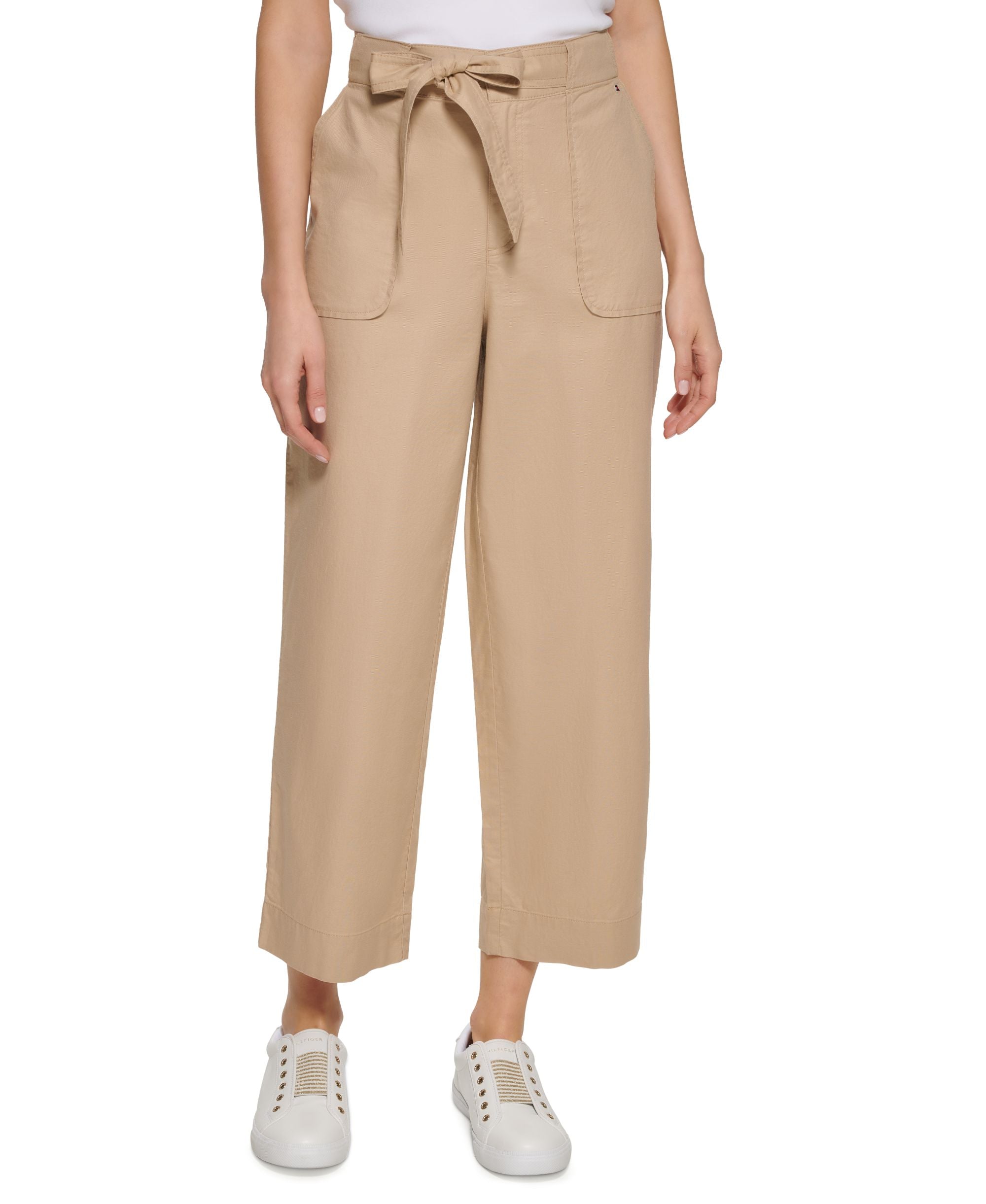 Tommy Hilfiger Womens Wide Leg Utility Pants