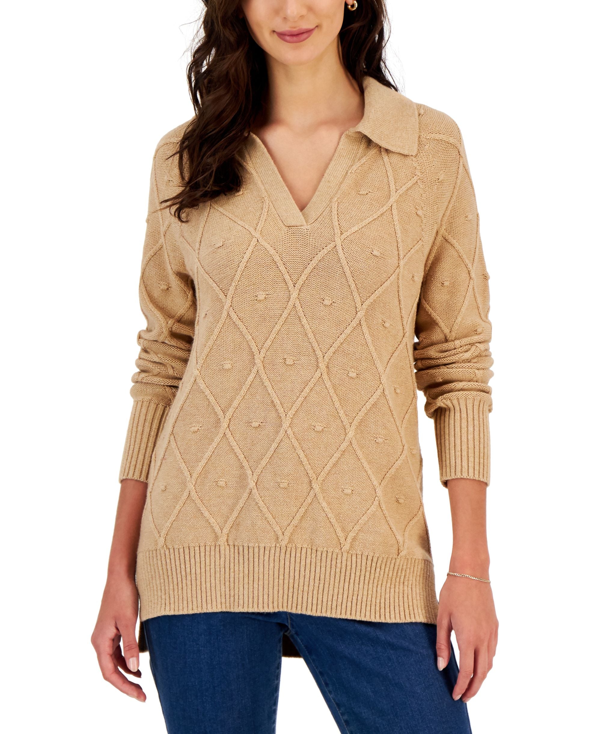 Charter Club Womens Long Sleeve Sweater