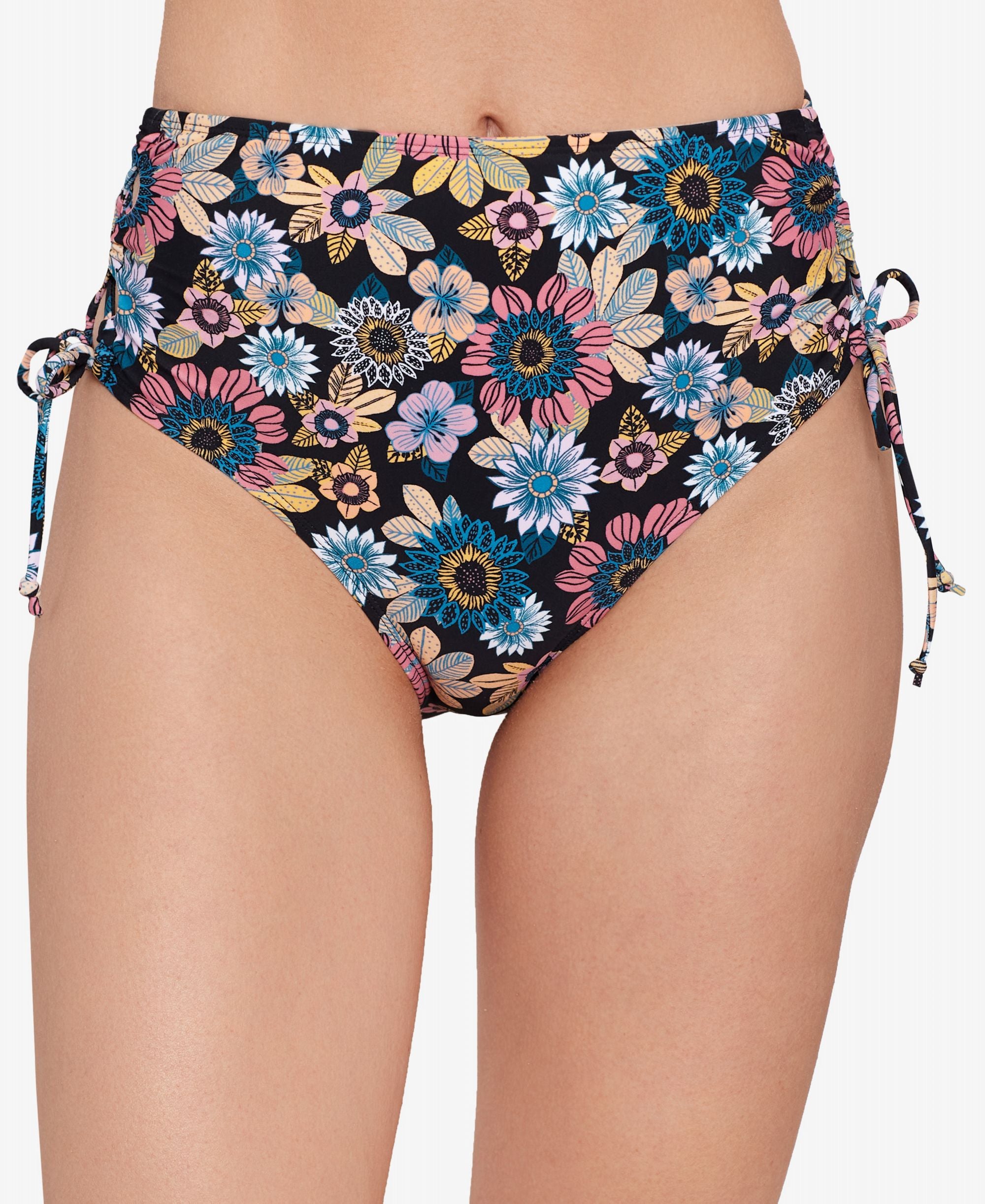 Juniors' In Full Bloom Lace-Side Bikini Bottoms