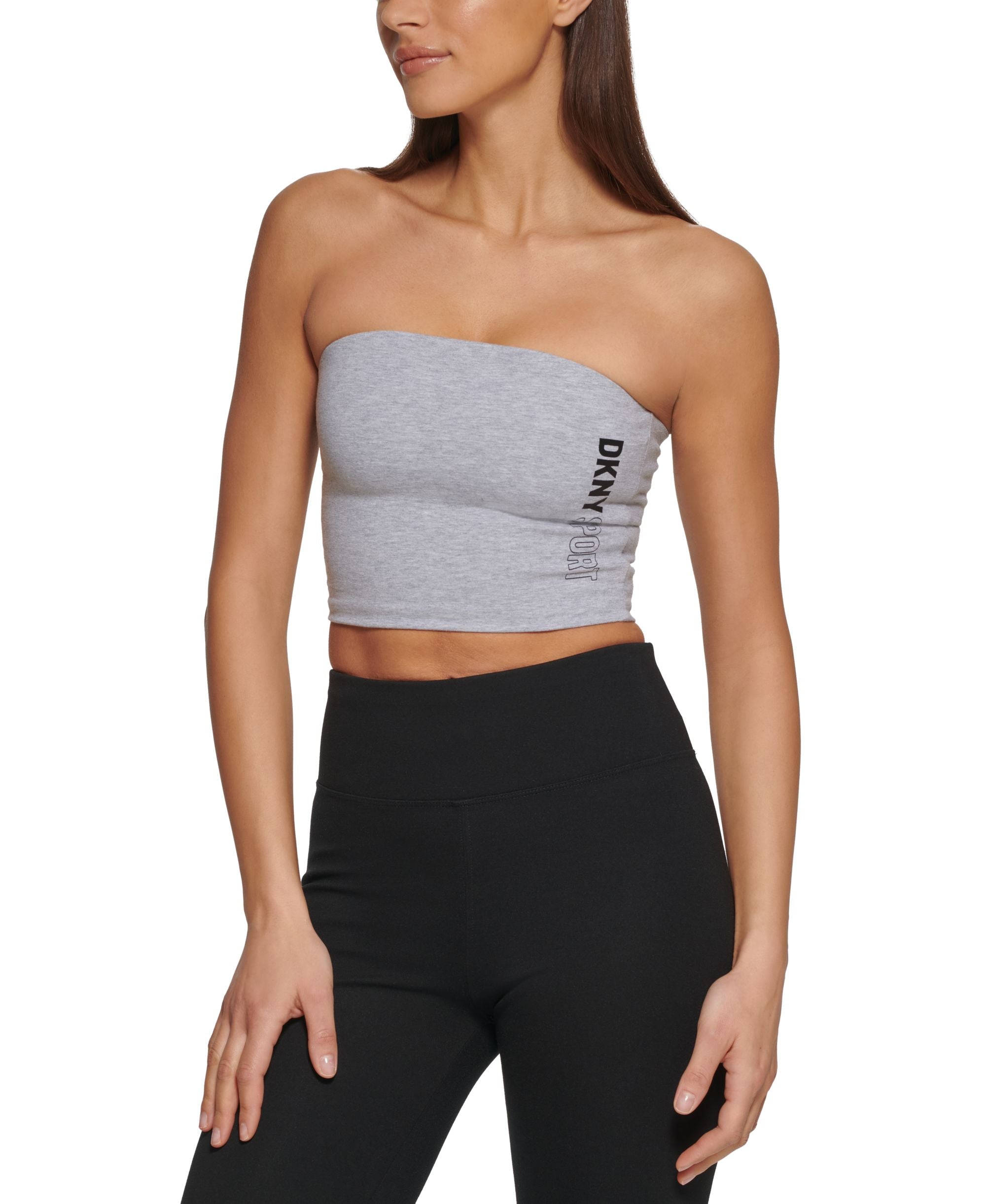 DKNY Sport Womens Exploded Sport Outline Logo Tube Top