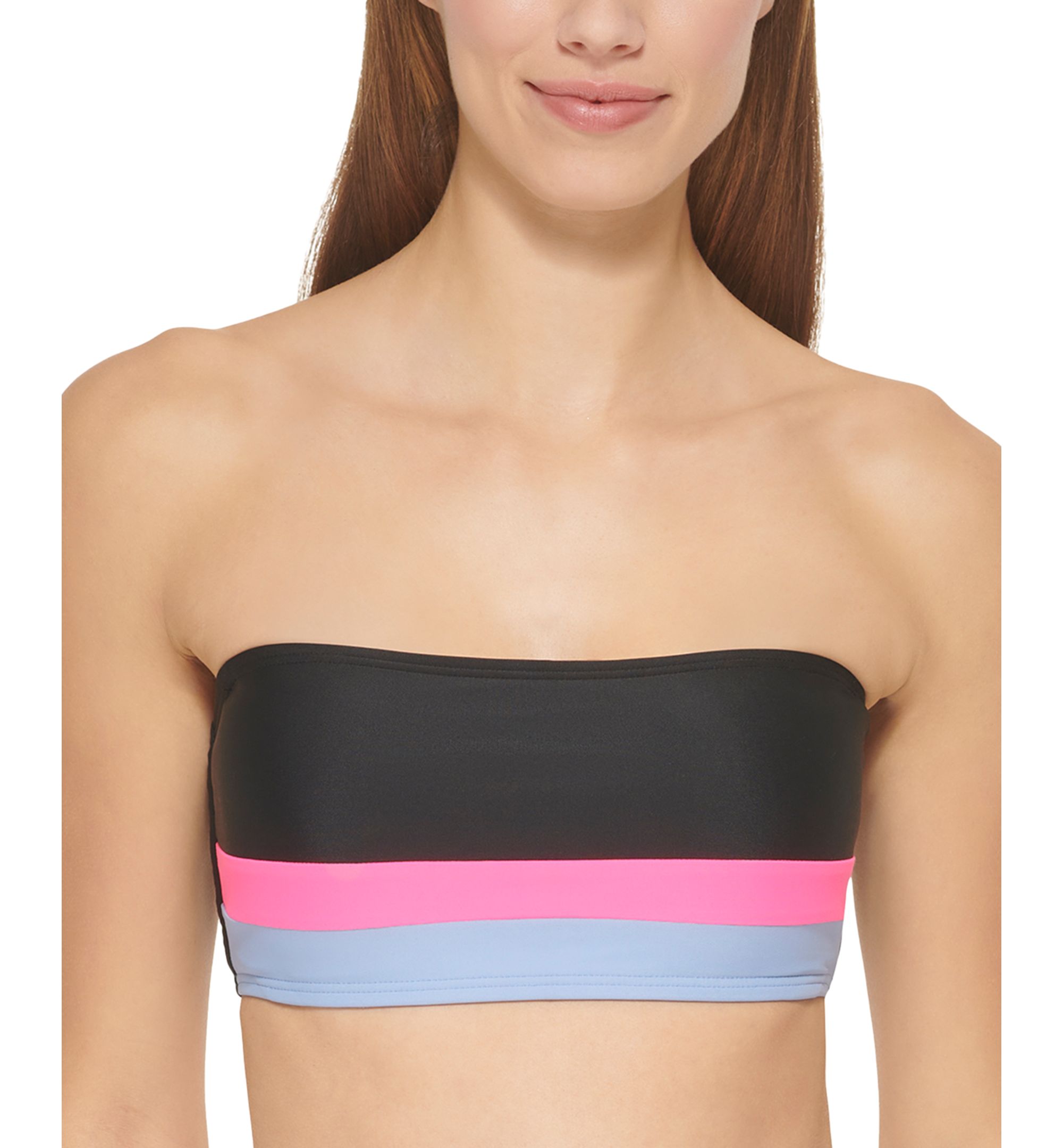 Colorblocked Bandeau Bikini Top