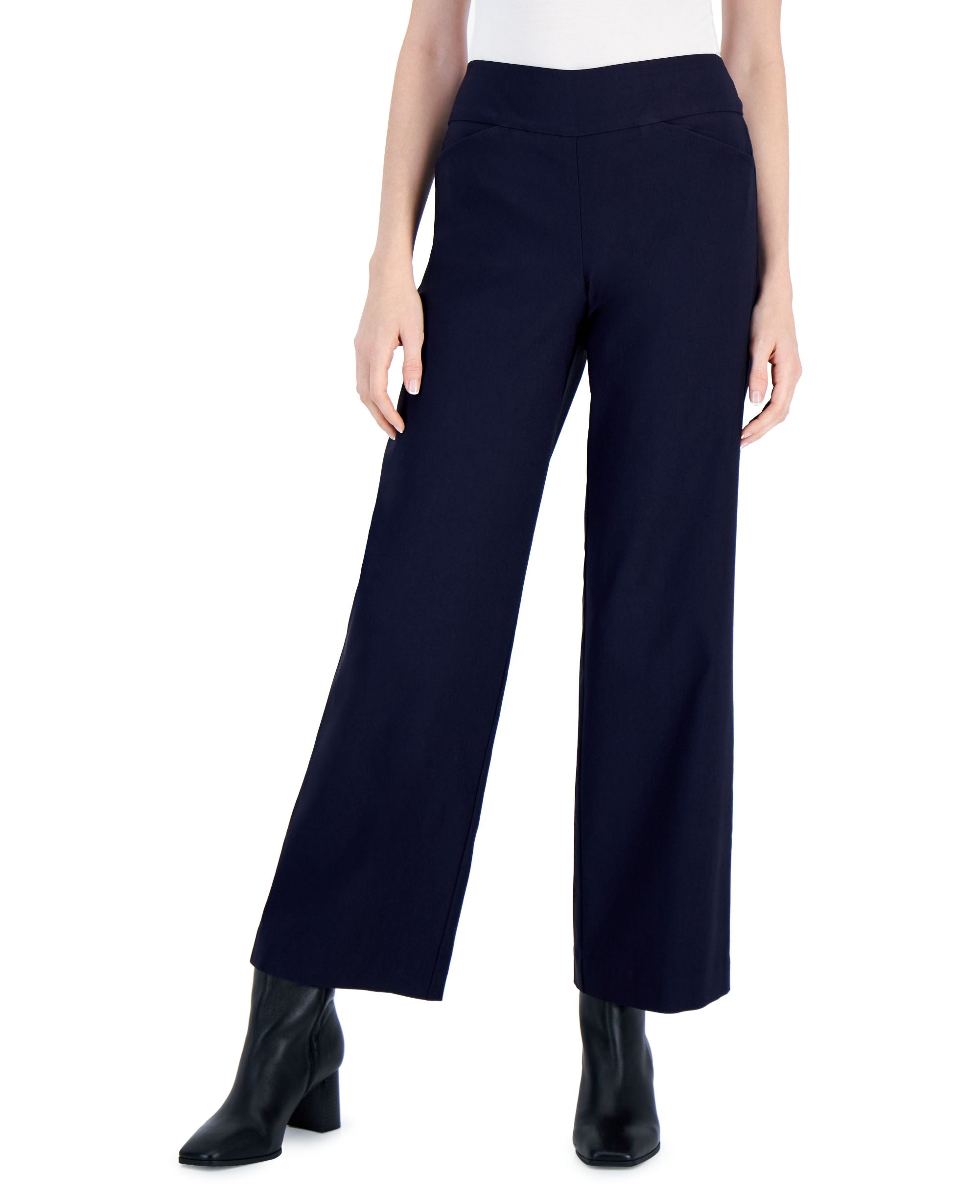 Charter Club Womens Wide Leg Pull On Pants