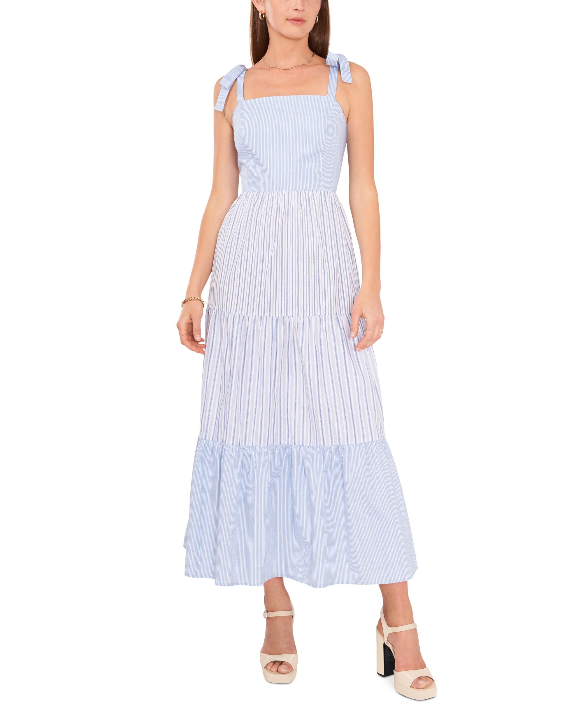 Riley Rae Womens Colorblocked Midi Dress
