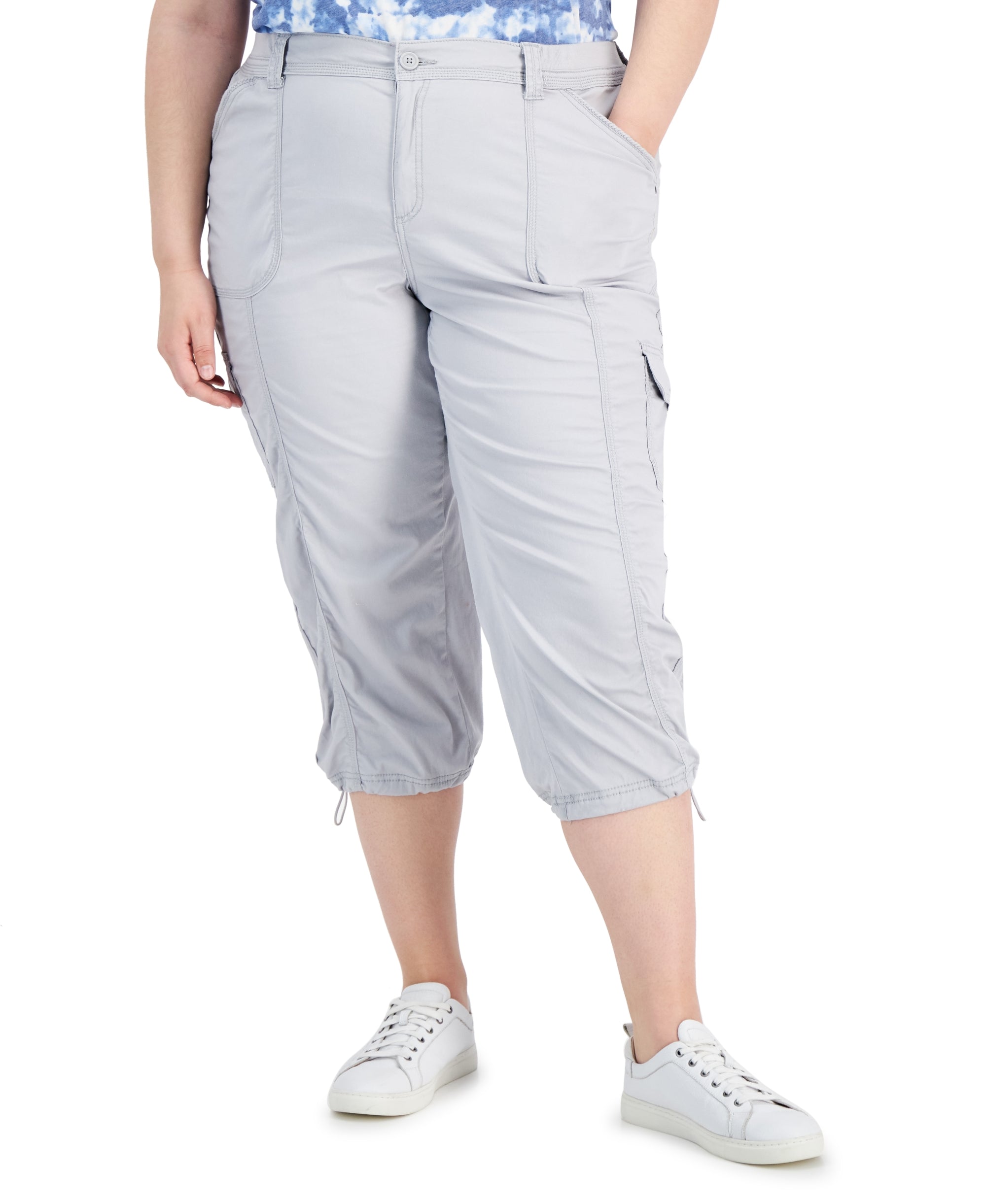Plus Size Cargo Capri Pants Misty Harbor 14W