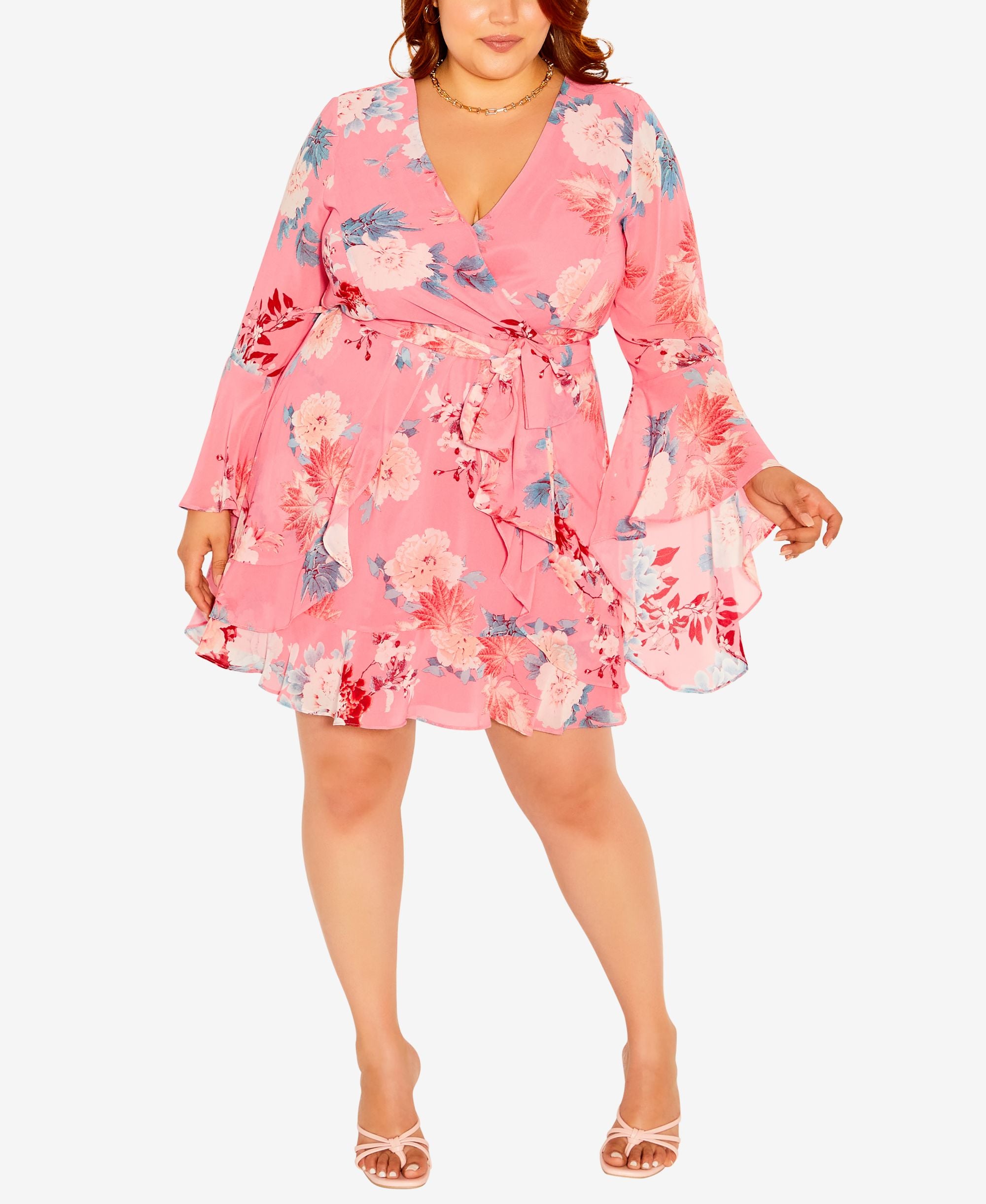 City Chic Trendy Plus Size Summer Flirt Mini Dress