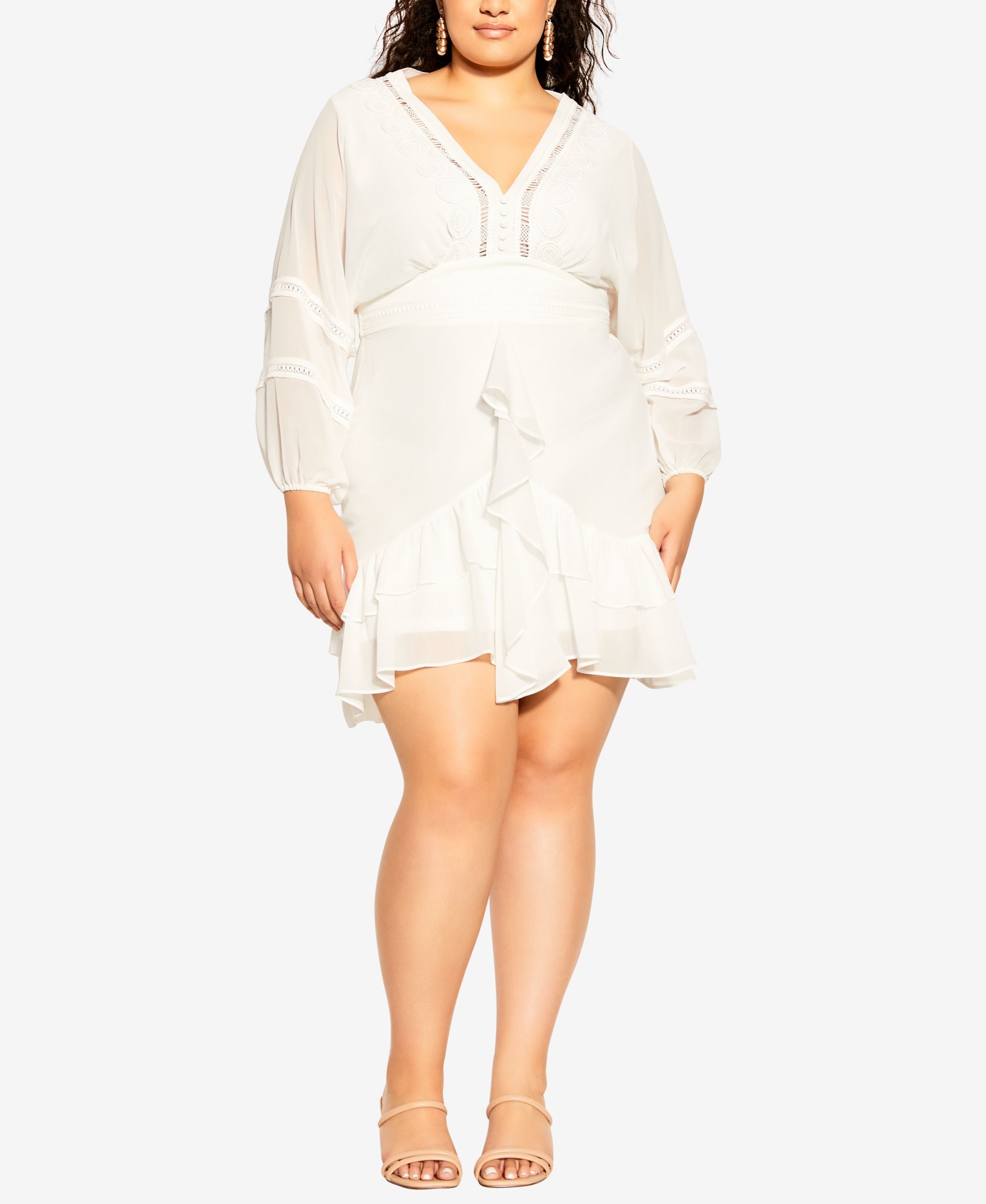 City Chic Sweetheart Long Sleeve Dress
