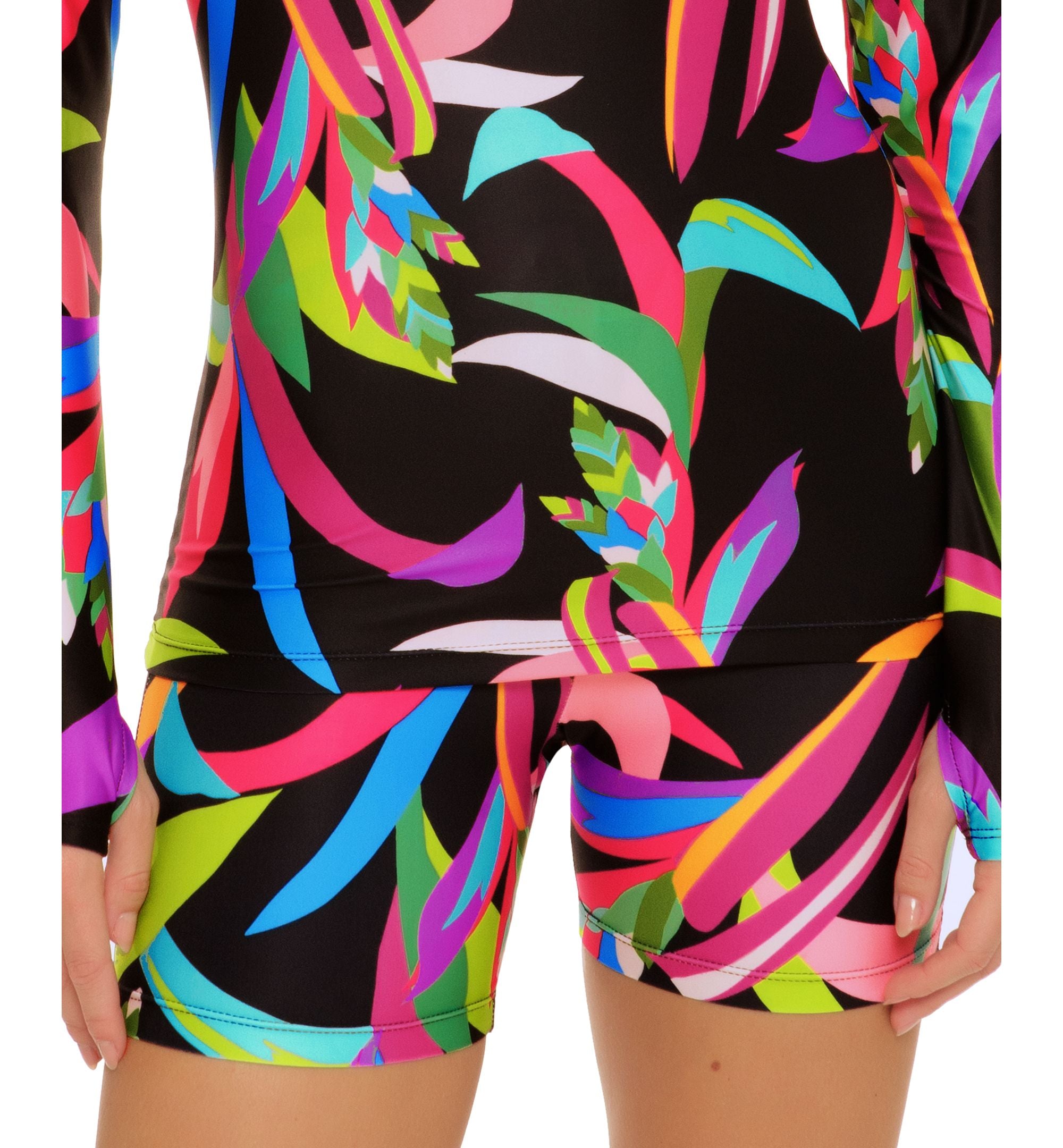 Women's Birds Of Paradise Printed Bike Shorts