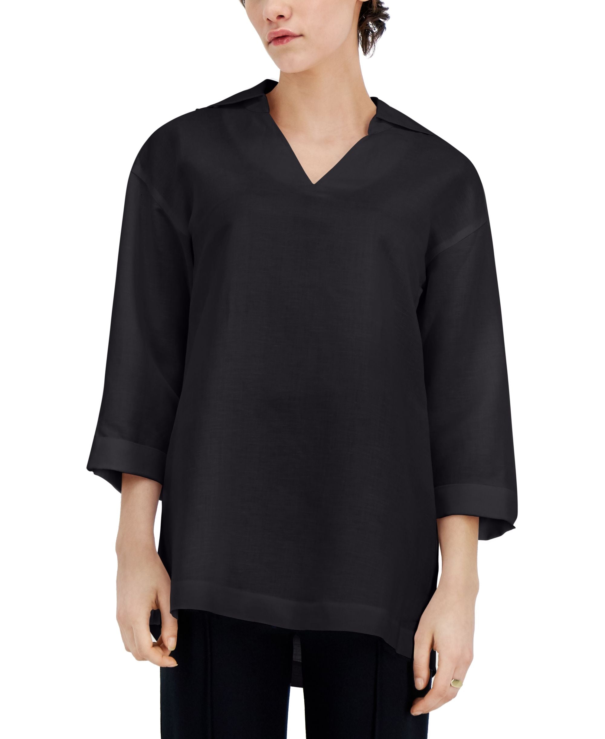 Alfani 3/4 Sleeve Linen Tunic