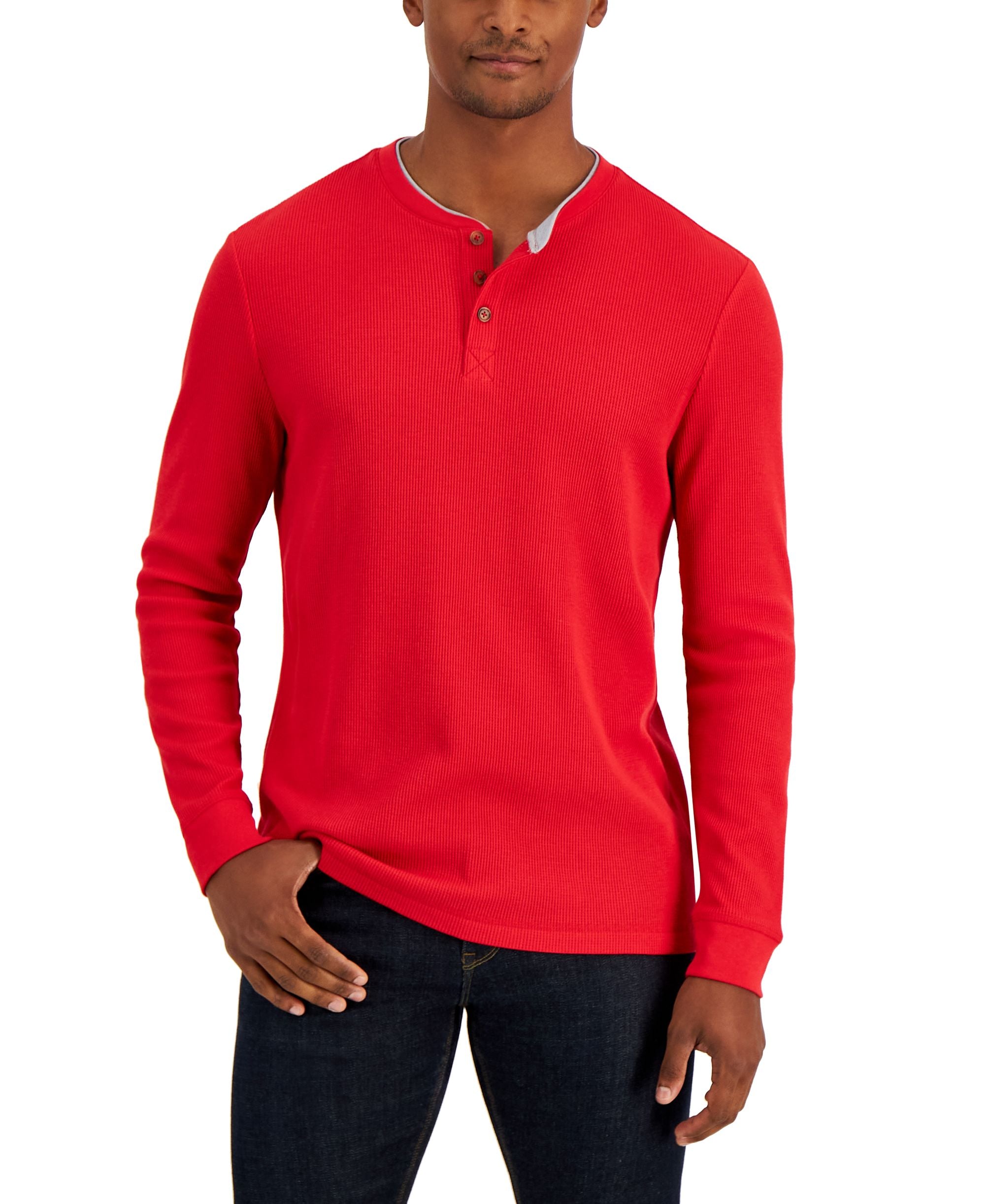 Men's Thermal Henley Shirt