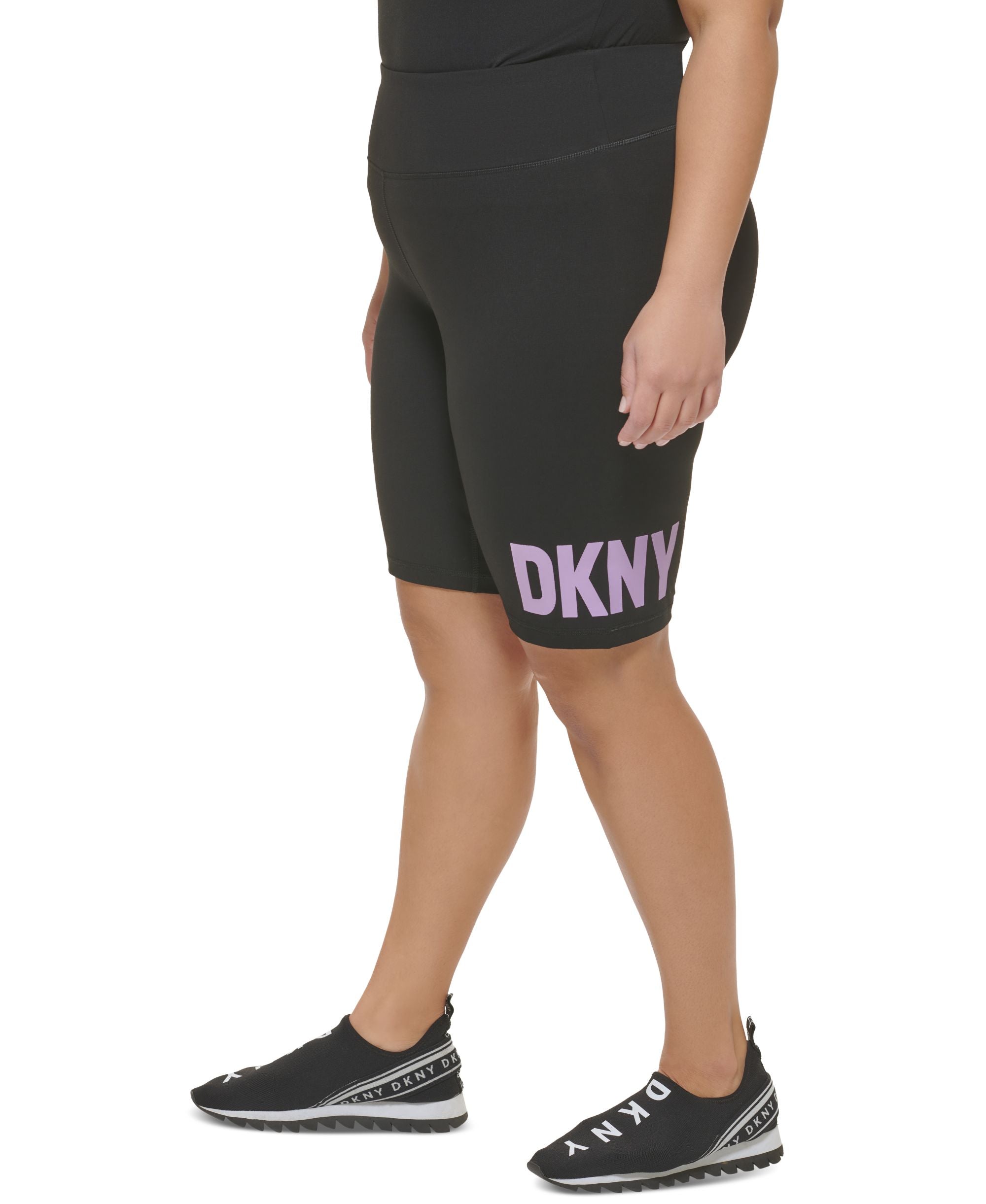 DKNY Plus Size Logo Biker Shorts
