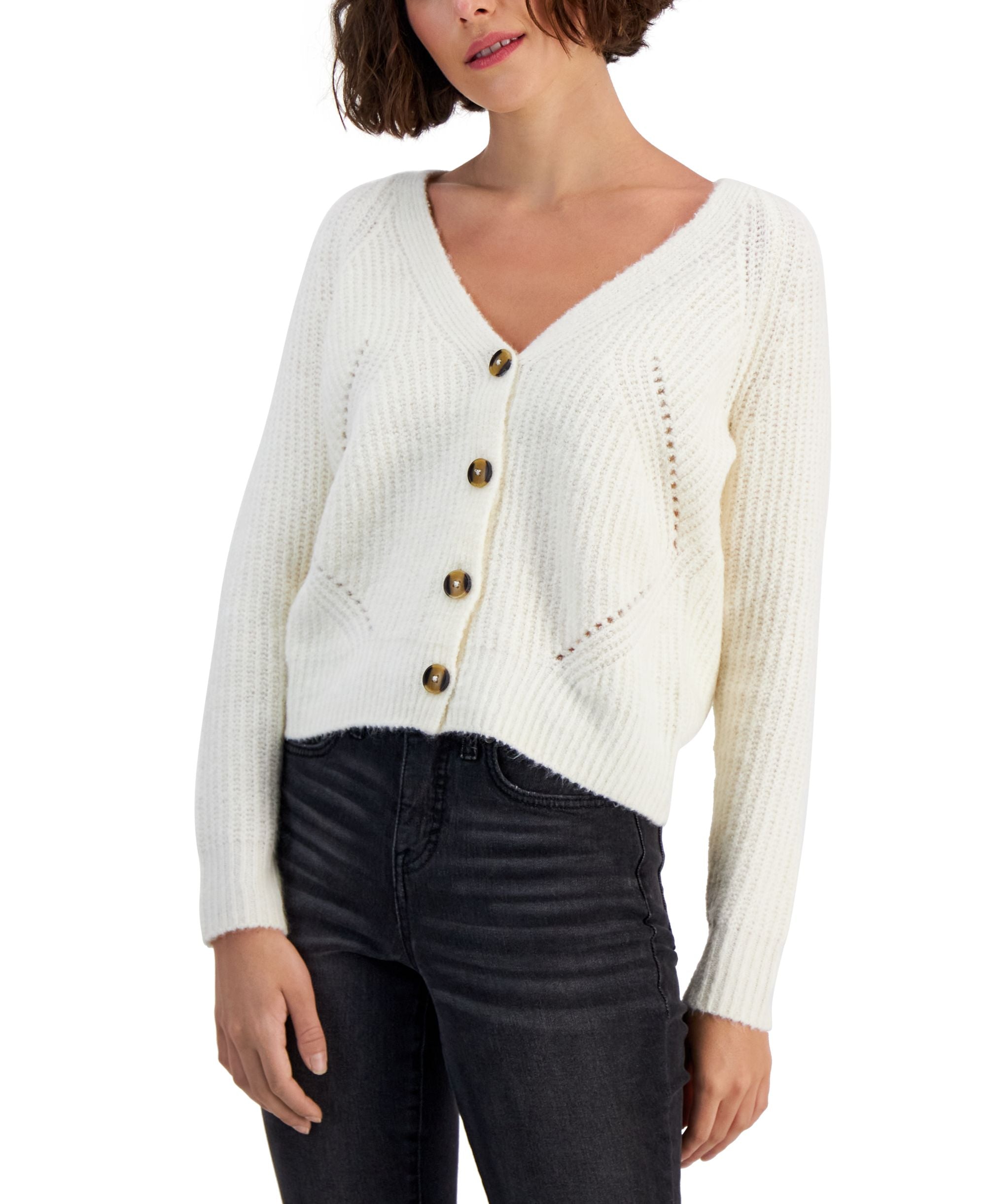 Style & Co Petite V Neck Cardigan
