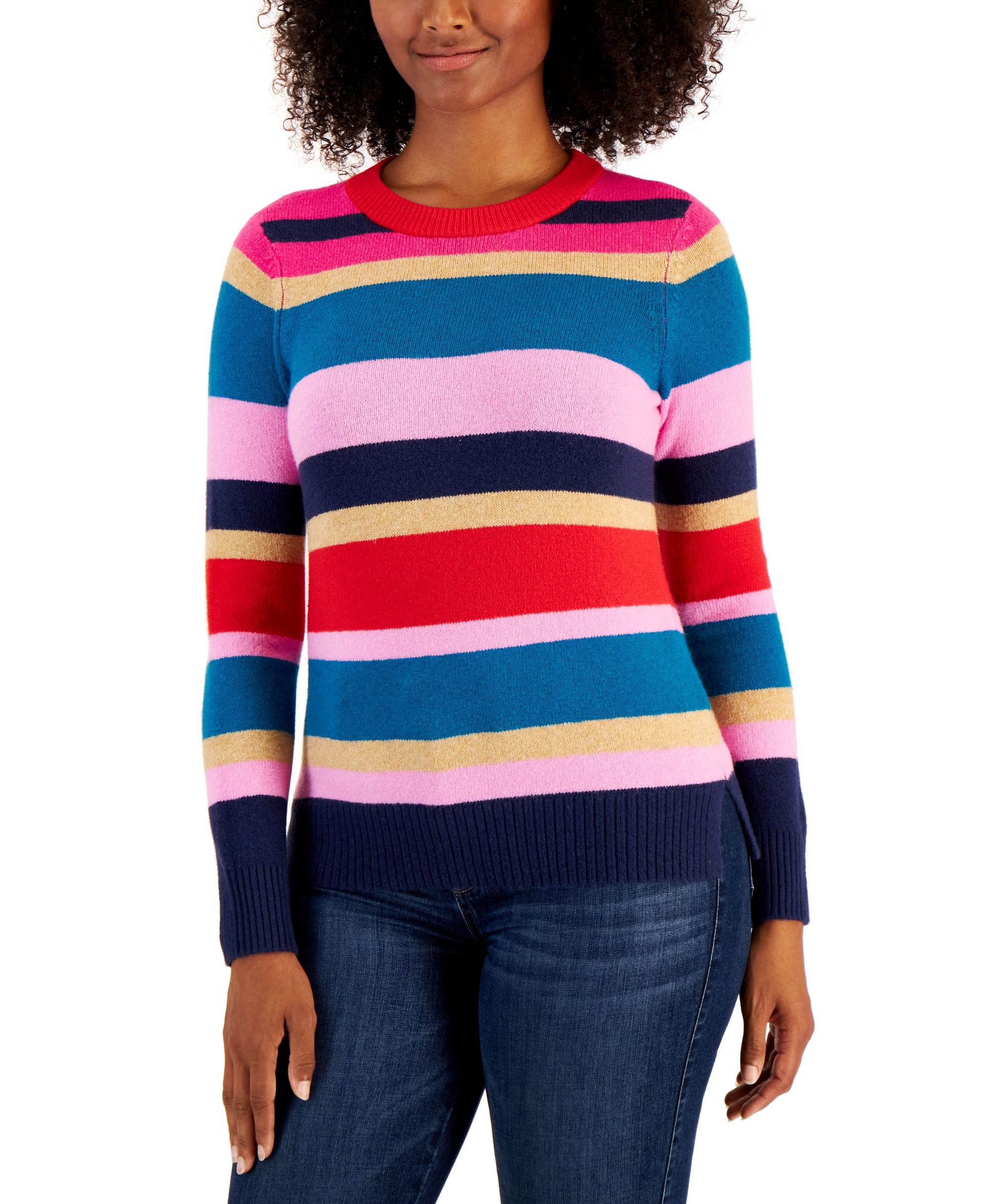 Charter Club Womens Striped Pullover Sweater
