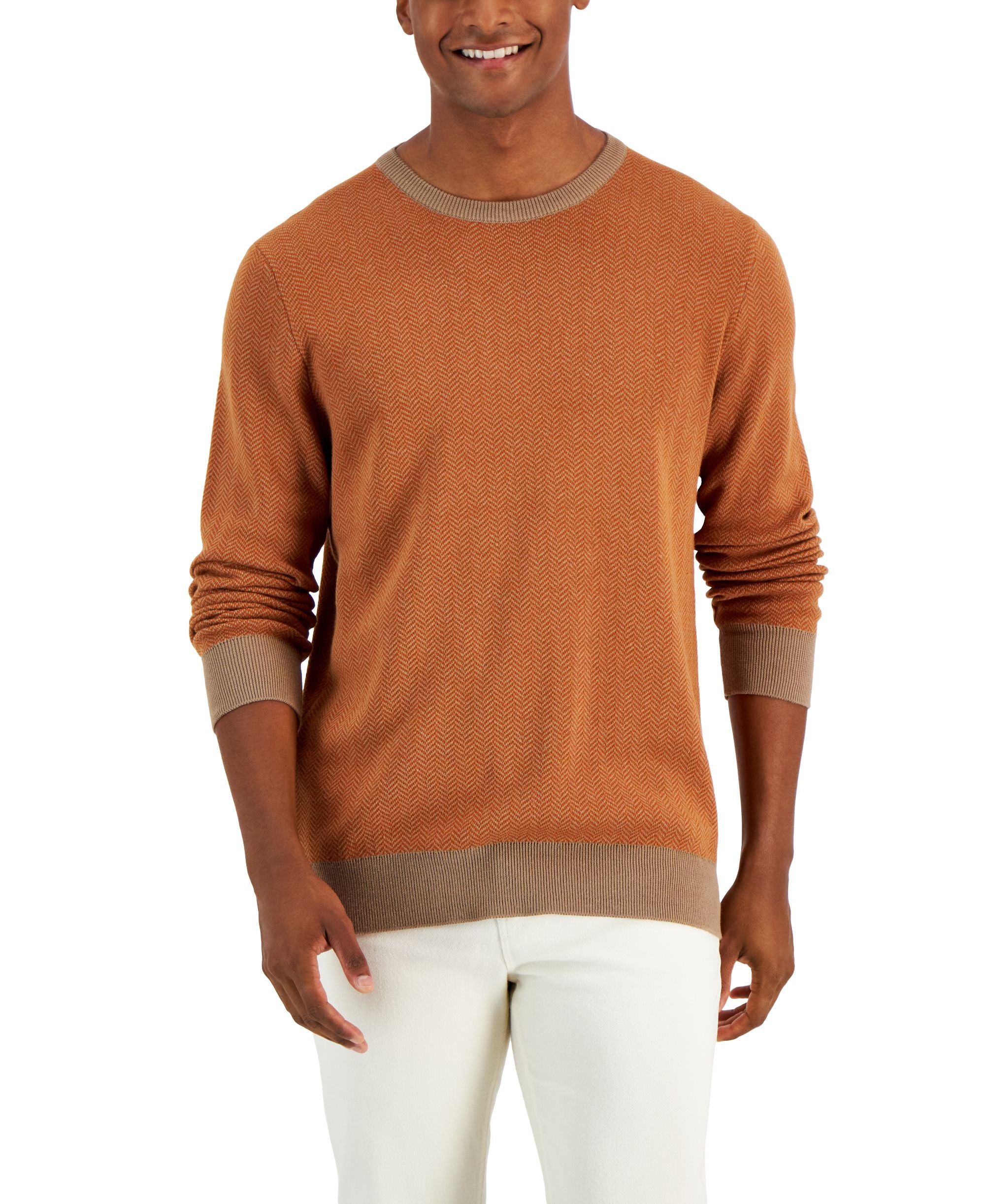 Club Room Mens Herringbone Sweater