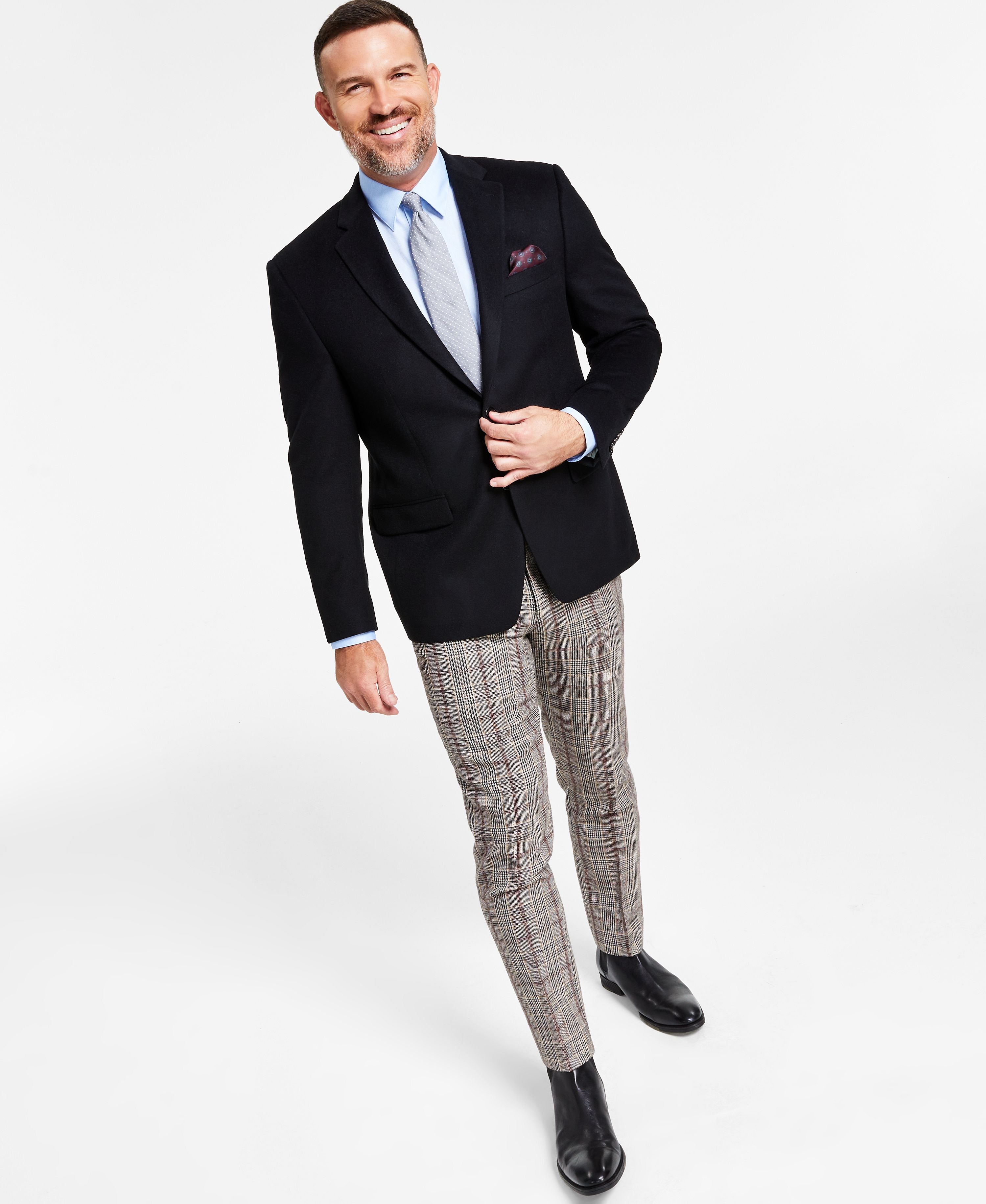 Men's Wool/Cashmere-Blend Classic-Fit Sport Coat