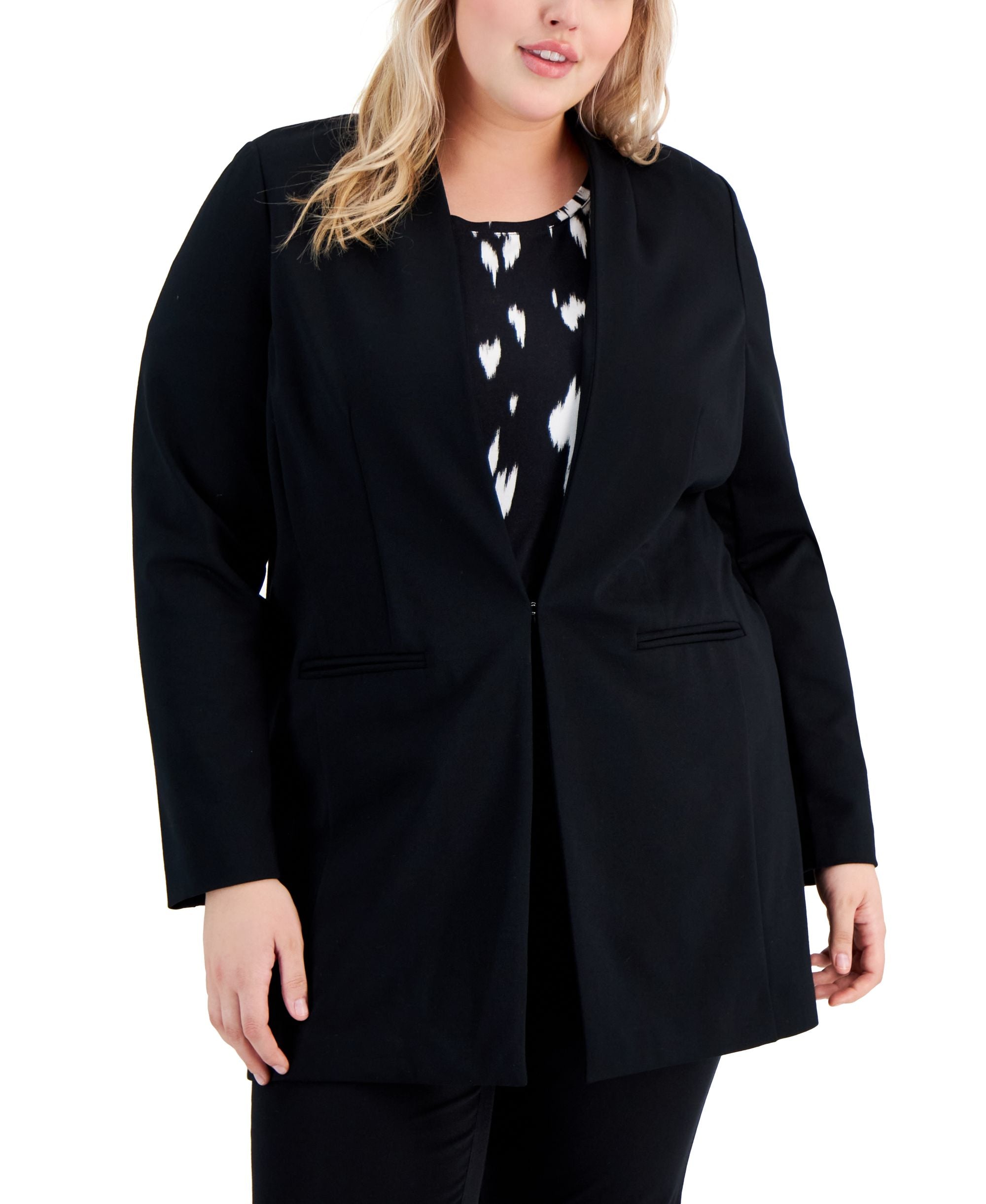 Alfani Plus Size Shawl Collar Jacket