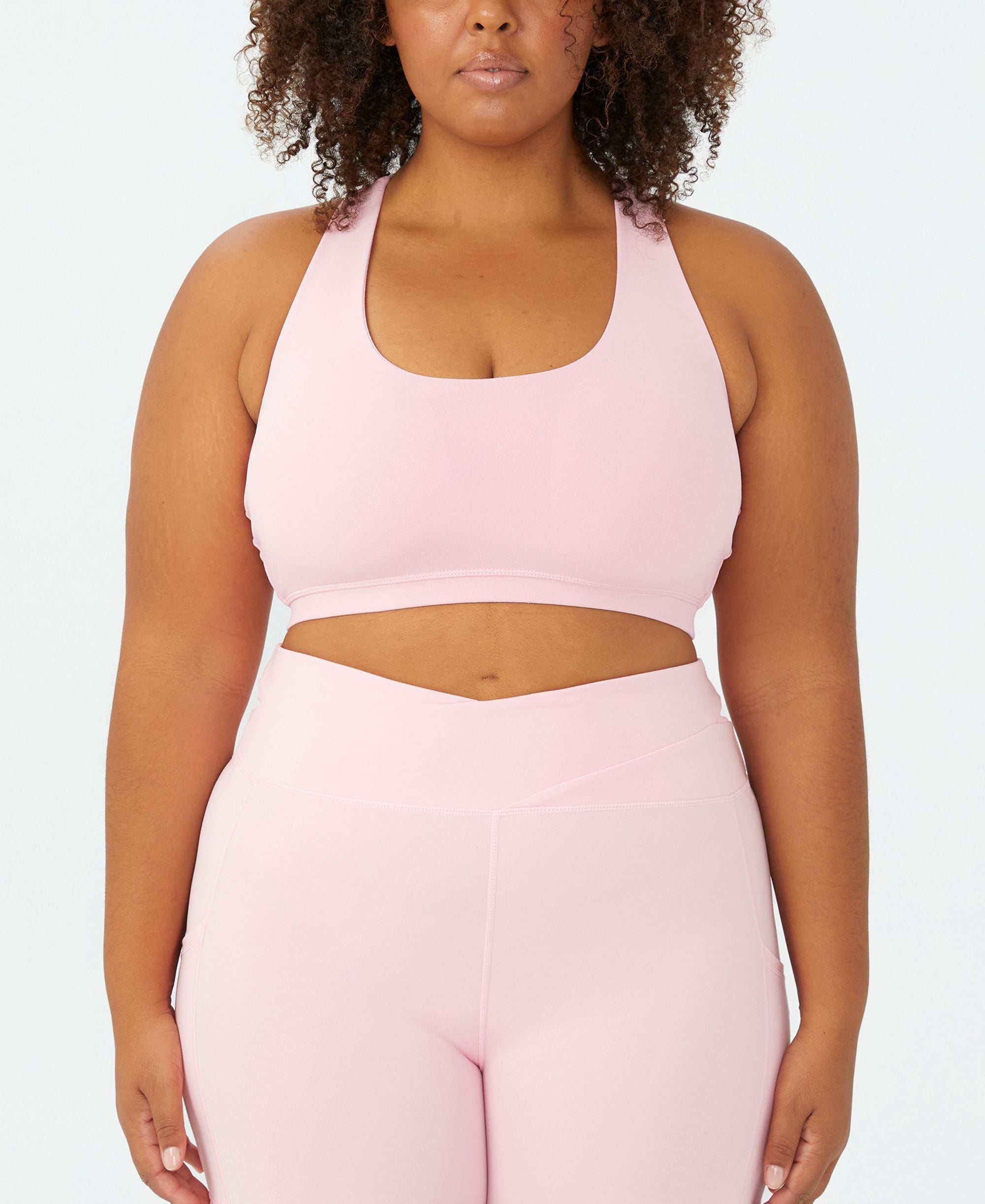 Trendy Plus Size Active Strappy Sports Crop Top