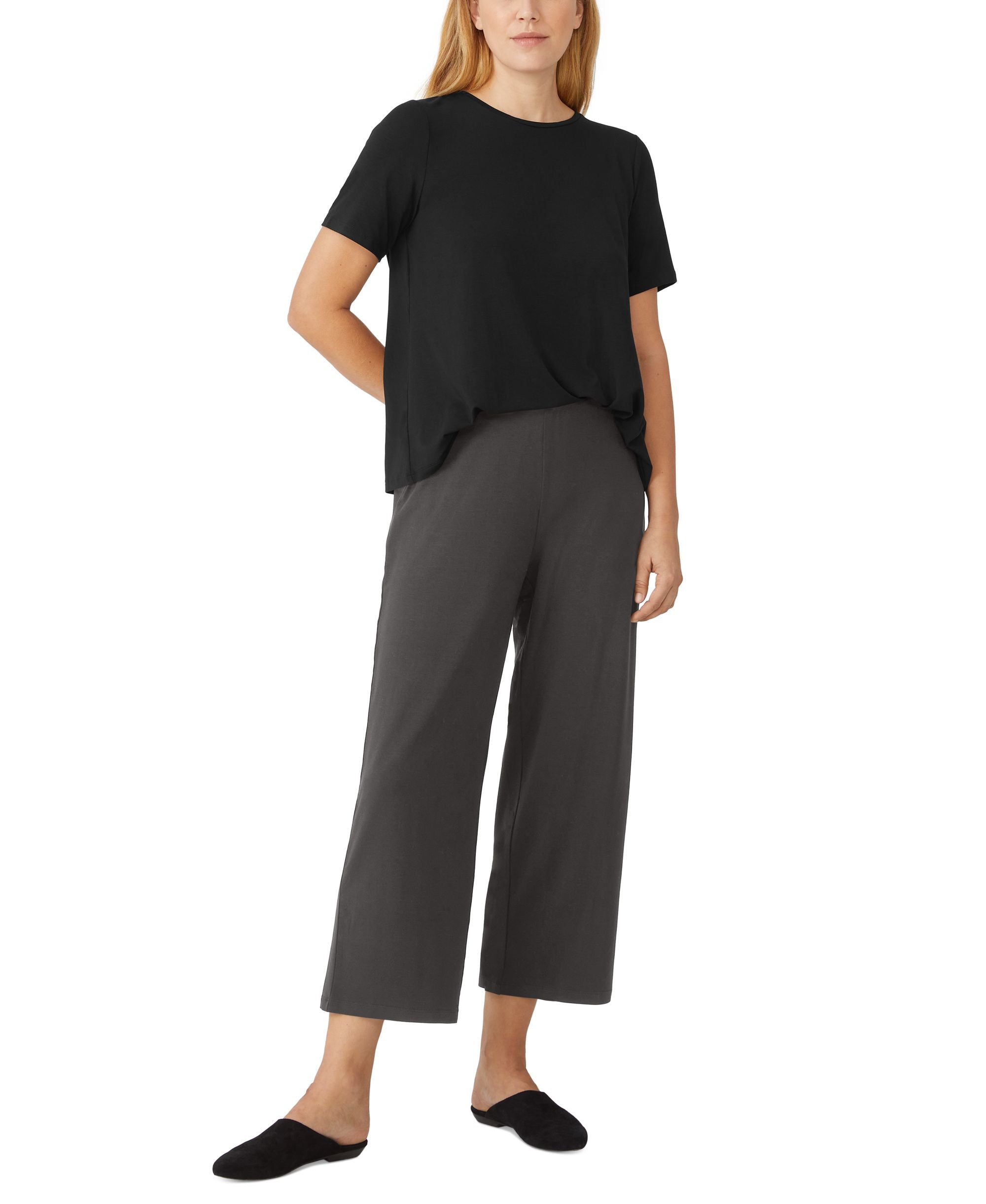 Eileen Fisher Straight Leg Cropped Pants