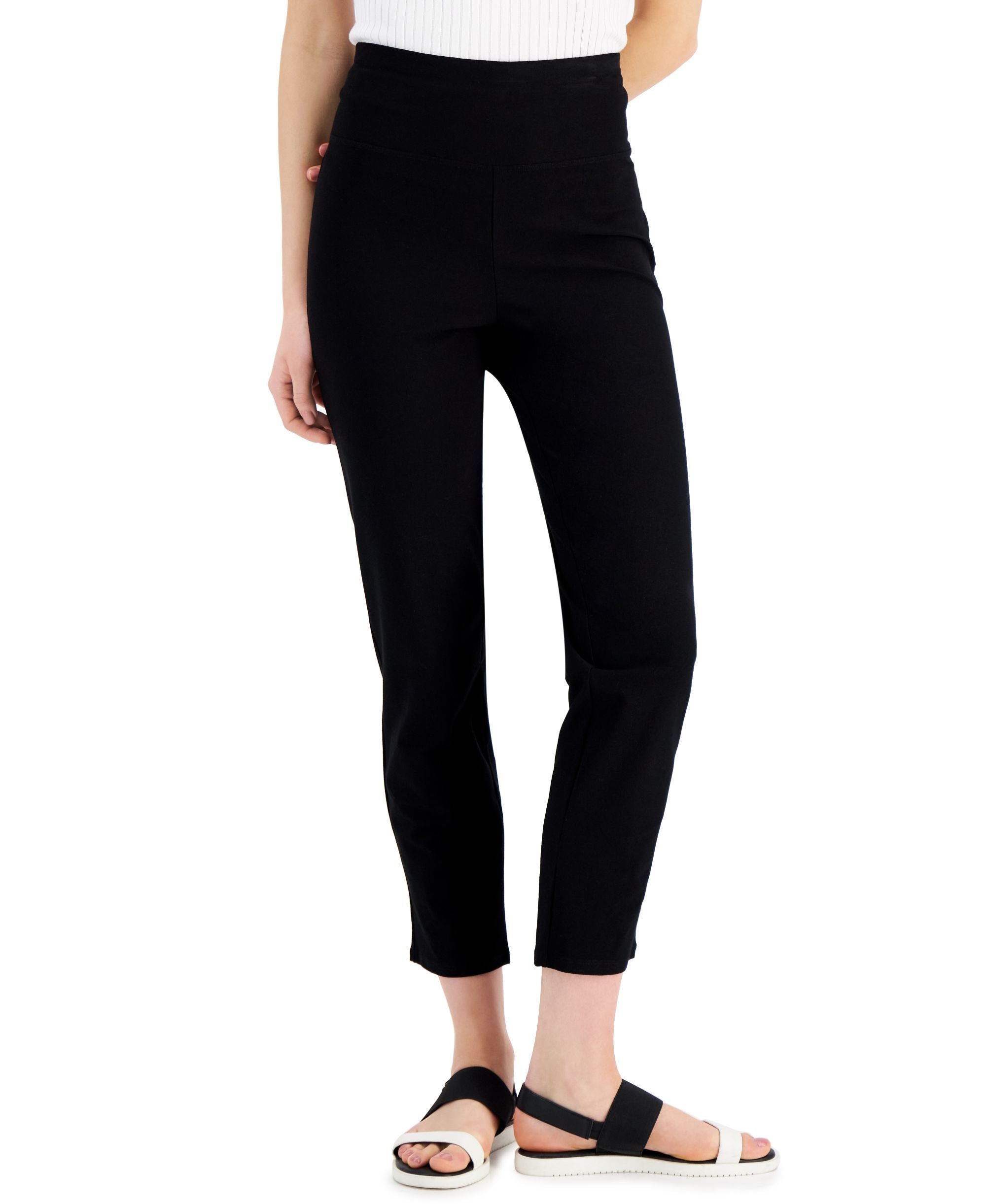 Eileen Fisher Womens High Waist Slim Pull On Pants